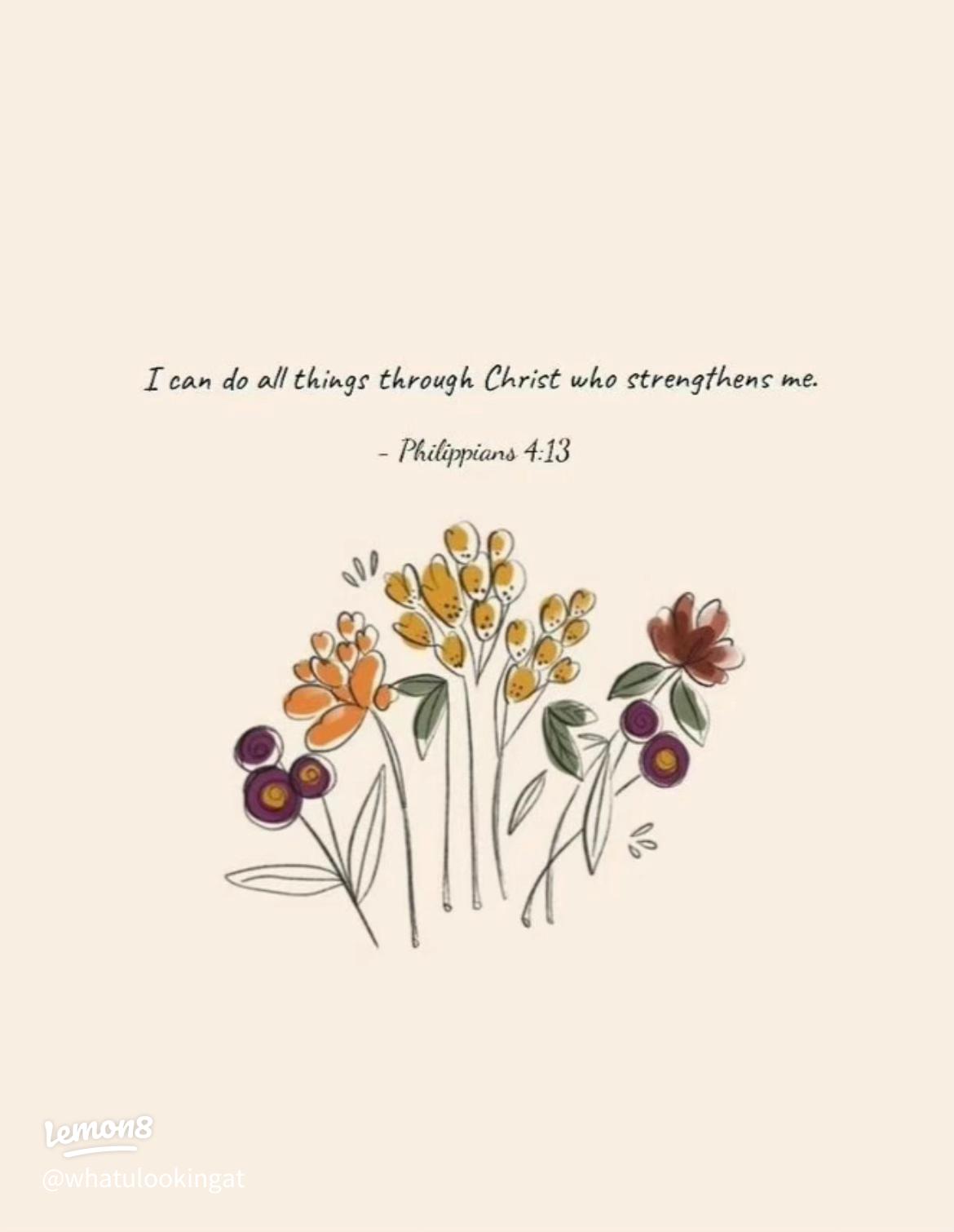 Inspiring Christian Girls Wallpaper Featuring Philippians 4:13