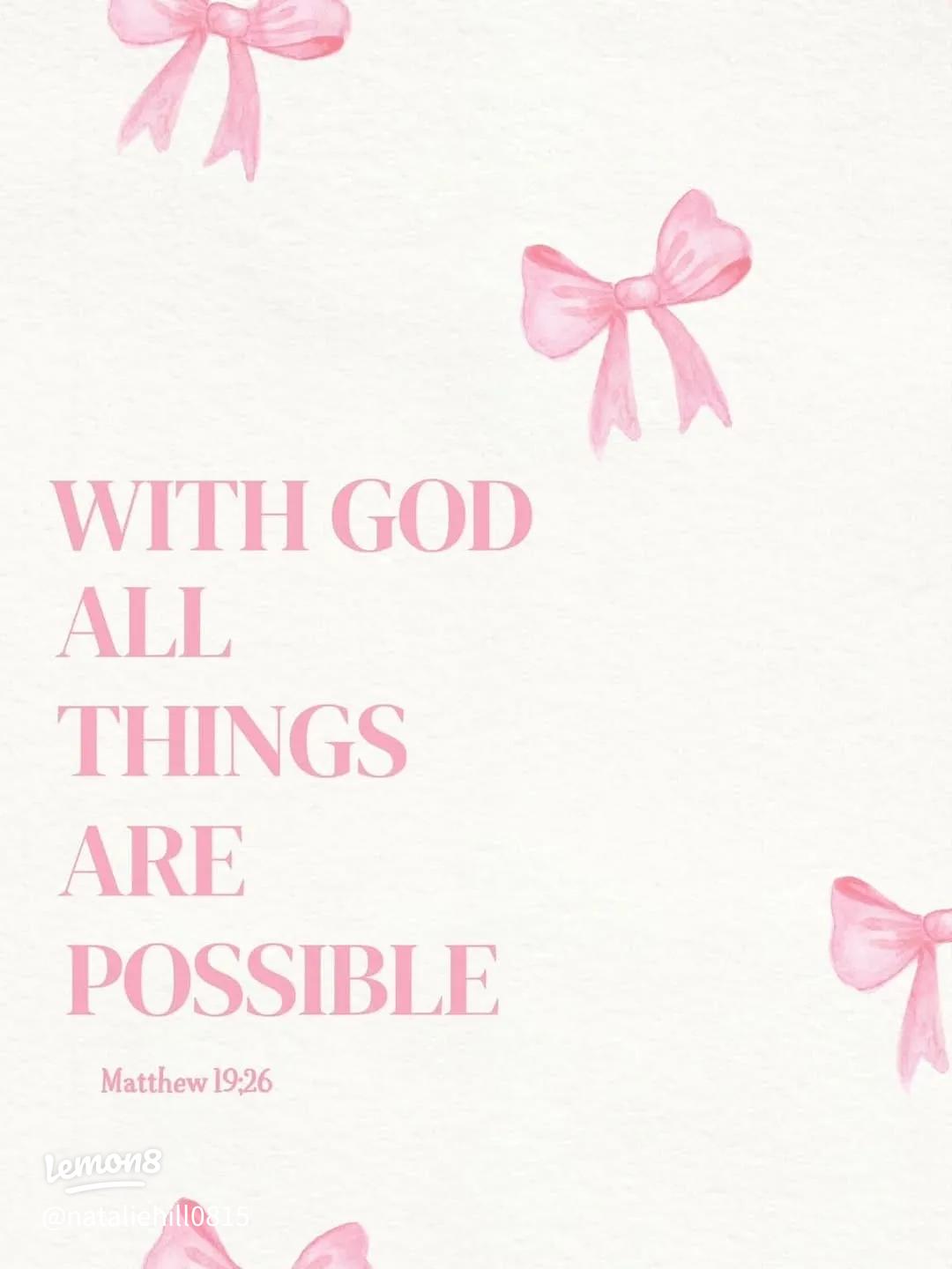 Girly Bible Verse Wallpaper for Inspiration