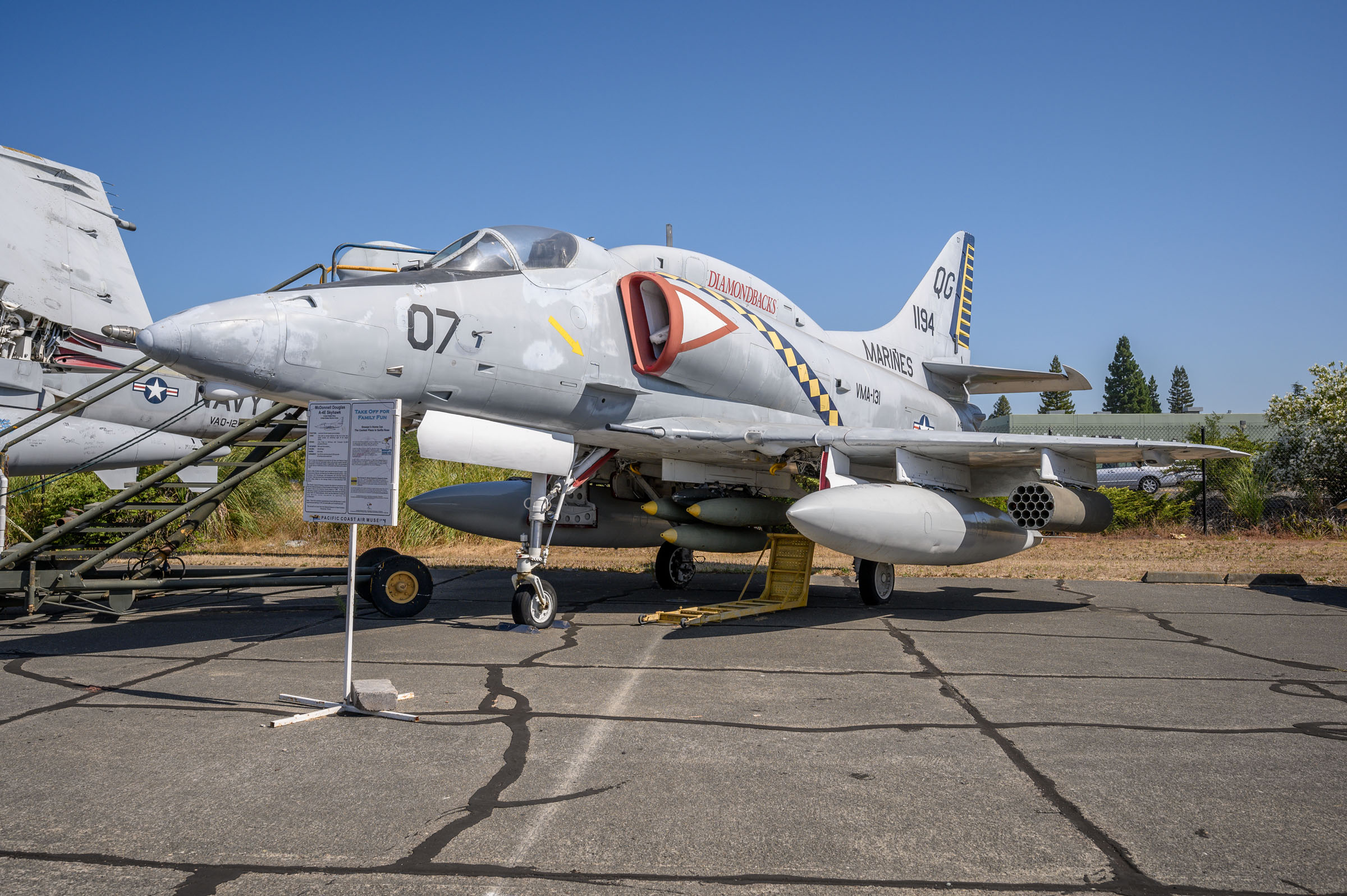 A 4E Skyhawk. Pacific Coast Air Museum. Navy Attack Plane