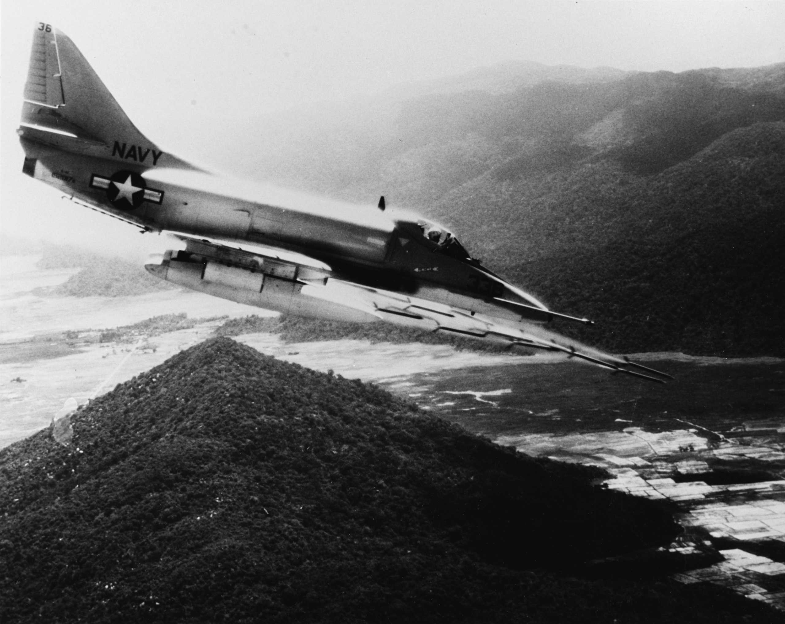 A 4E Skyhawk Of VA 23 Fires Rockets Over Vietnam In