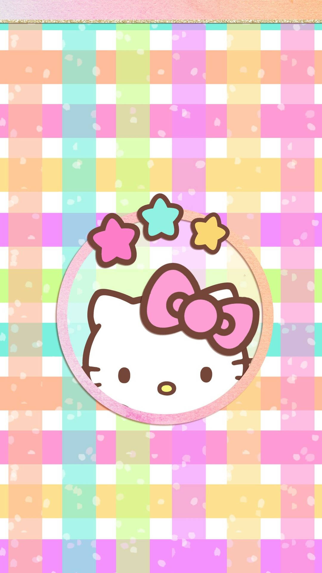 Download Hello Kitty Kawaii Weaved Pastel Wallpaper