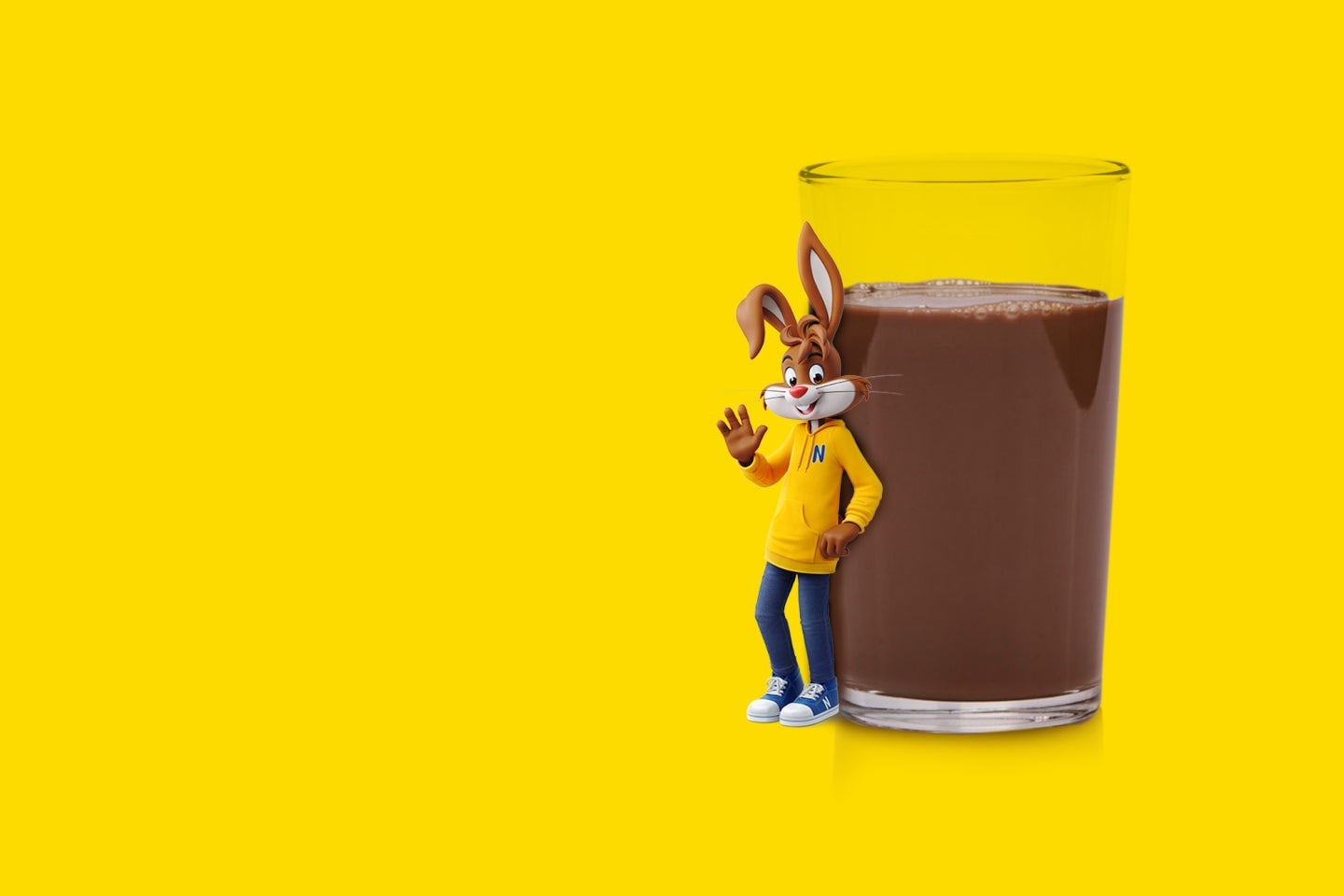Chocomelk en ontbijtgranen. Nesquik®