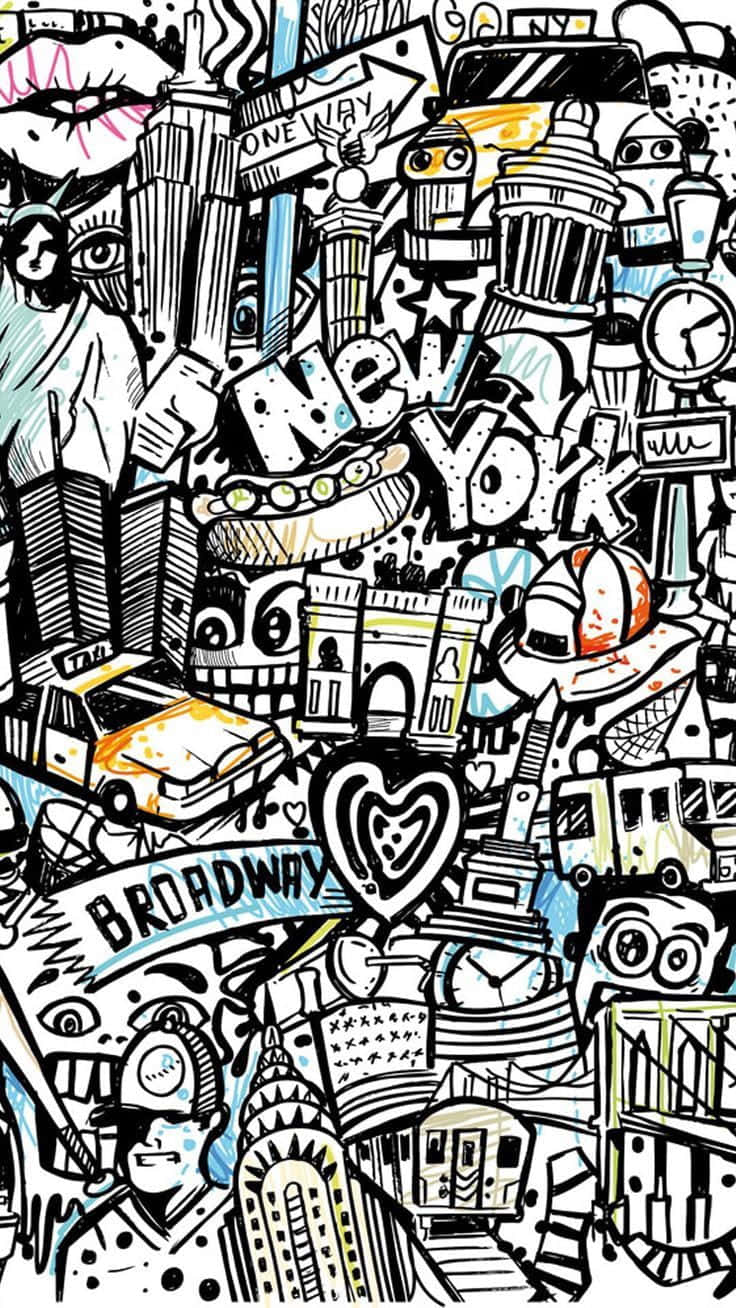 Download A Doodled Background With Many Different Objects