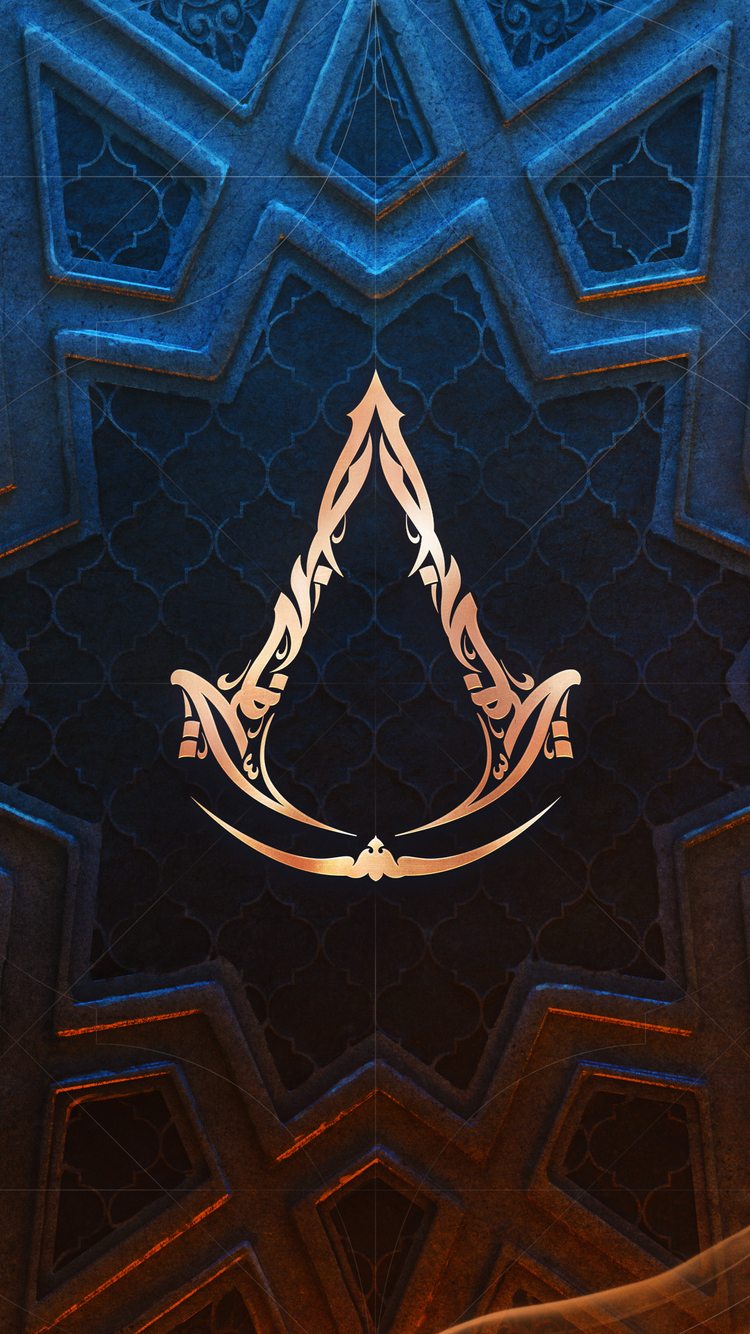 Download Assassins Creed Mirage, Assassins Creed, Mirage, Logo Wallpaper in 750x1334 Resolution