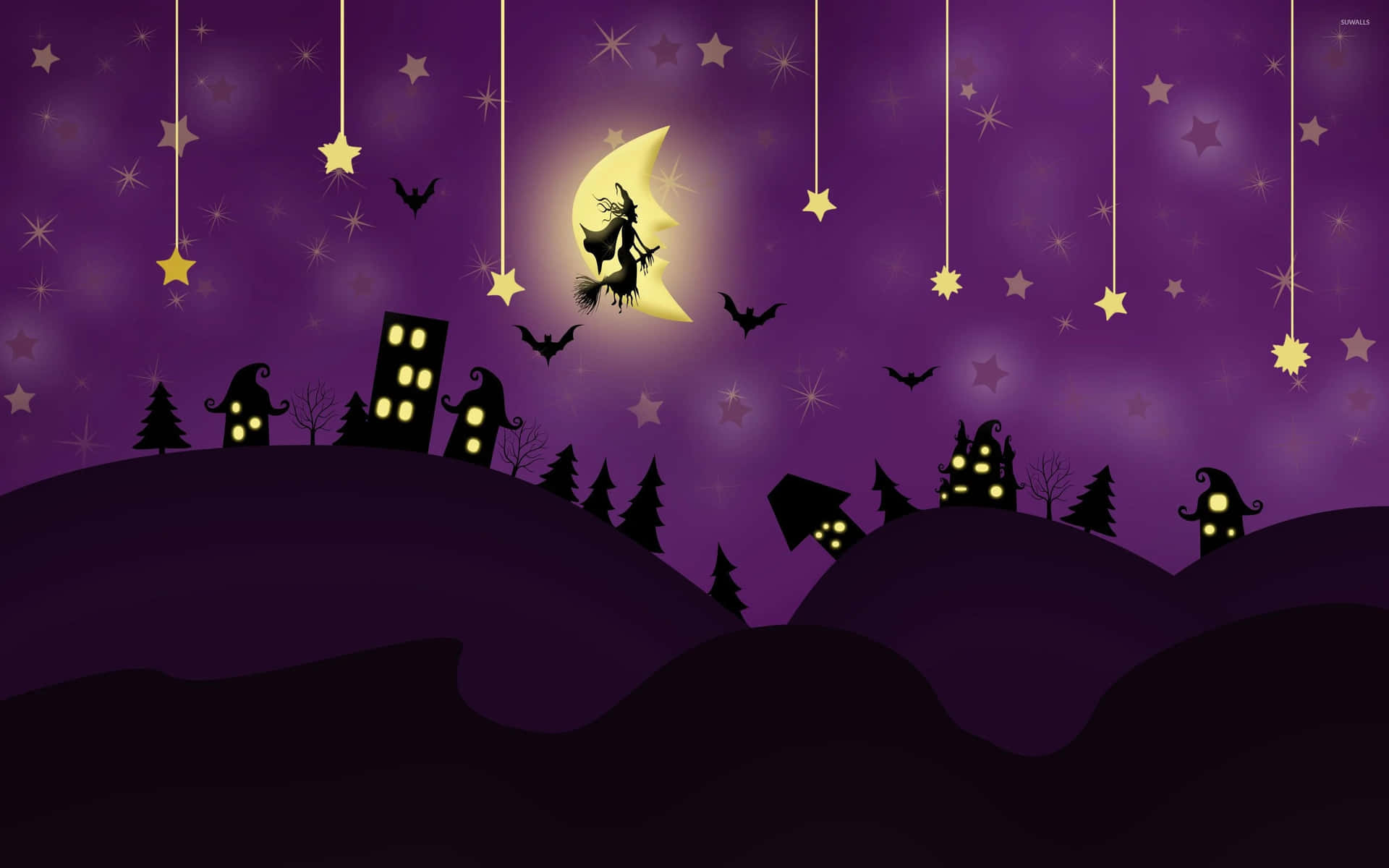 Purple Halloween Wallpaper