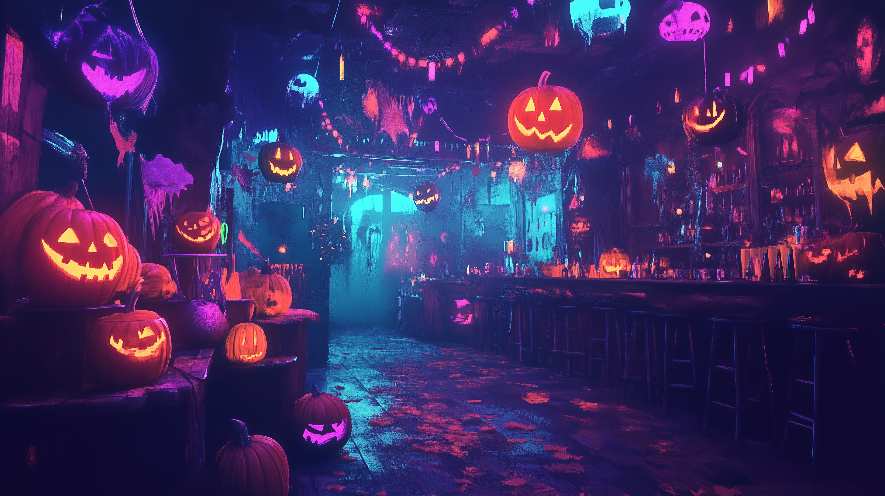 Spooktacular Halloween Party HD Wallpaper