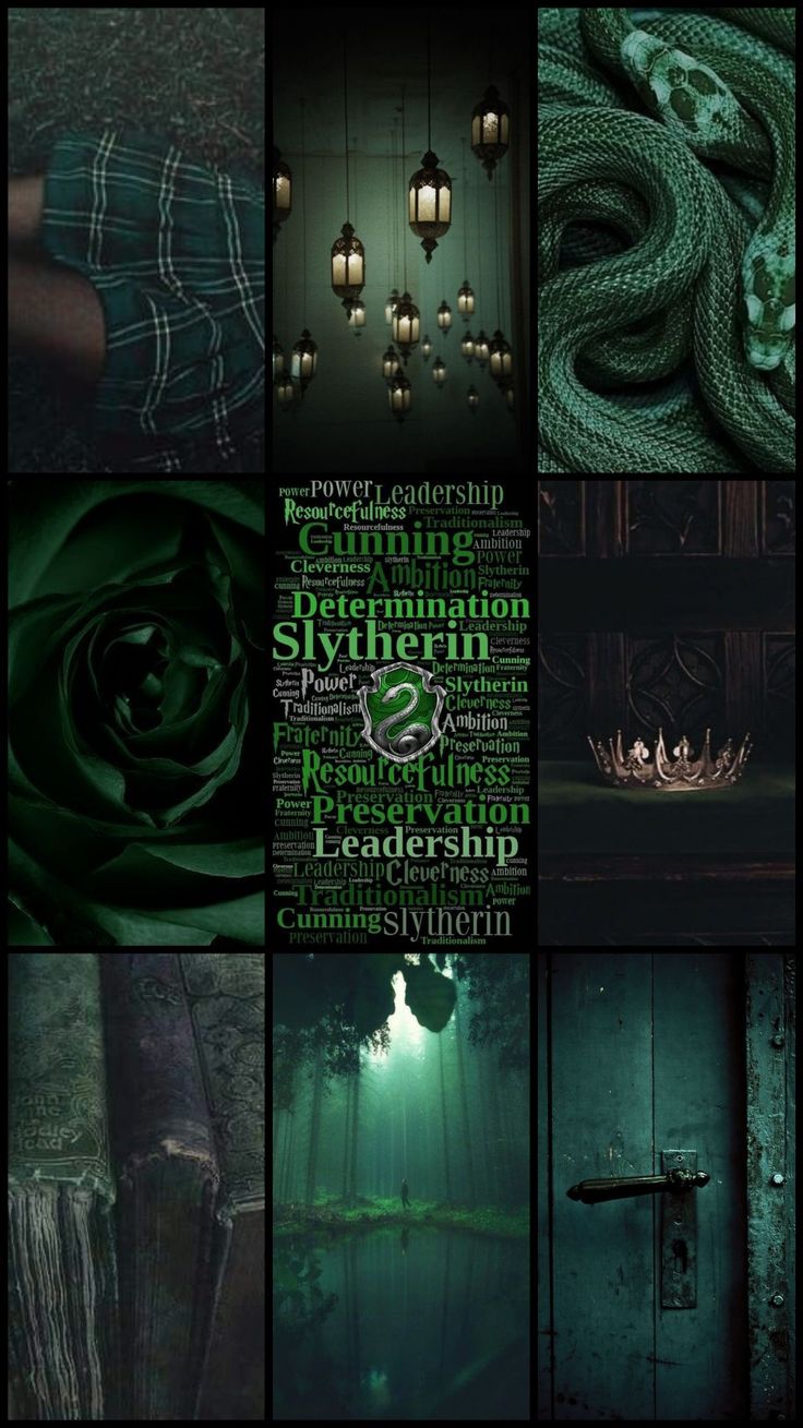 Slytherin Harry Potter Dark green wallpaper aesthetic