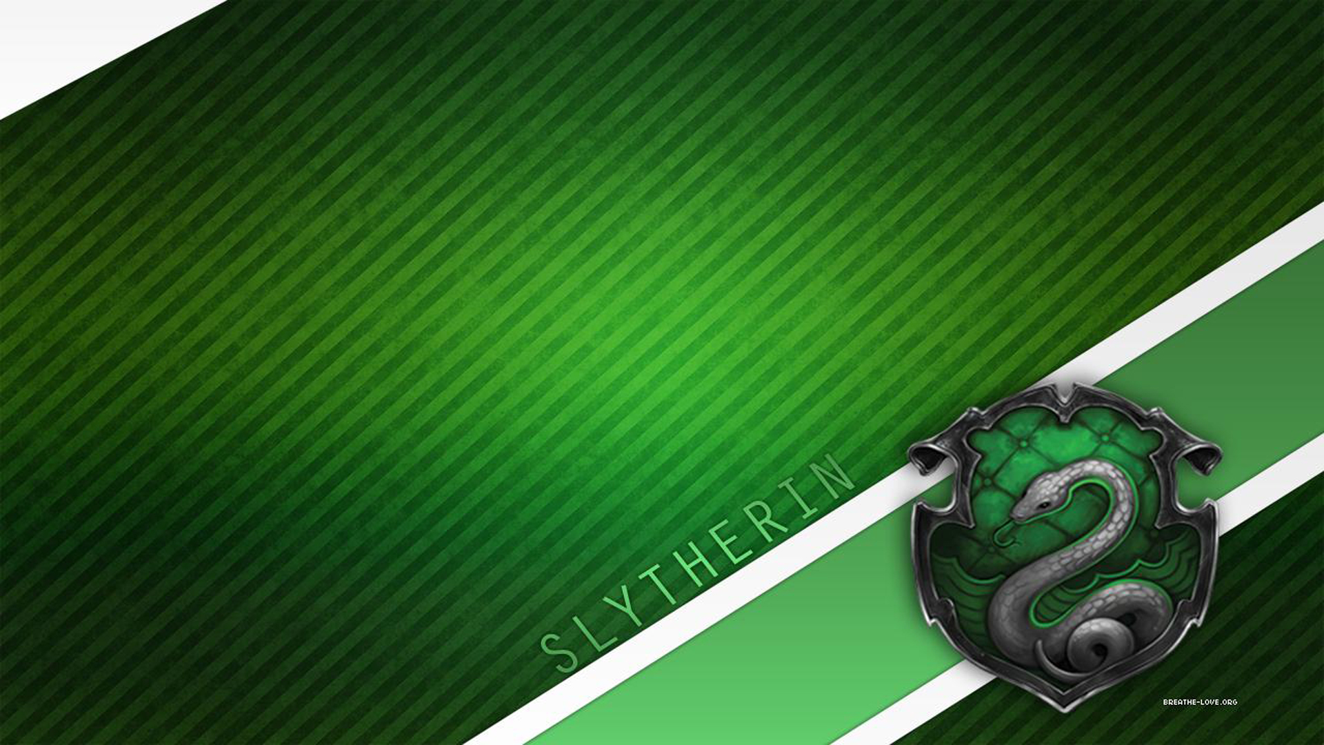 Slytherin In Green Stripes Background HD Slytherin Wallpaper