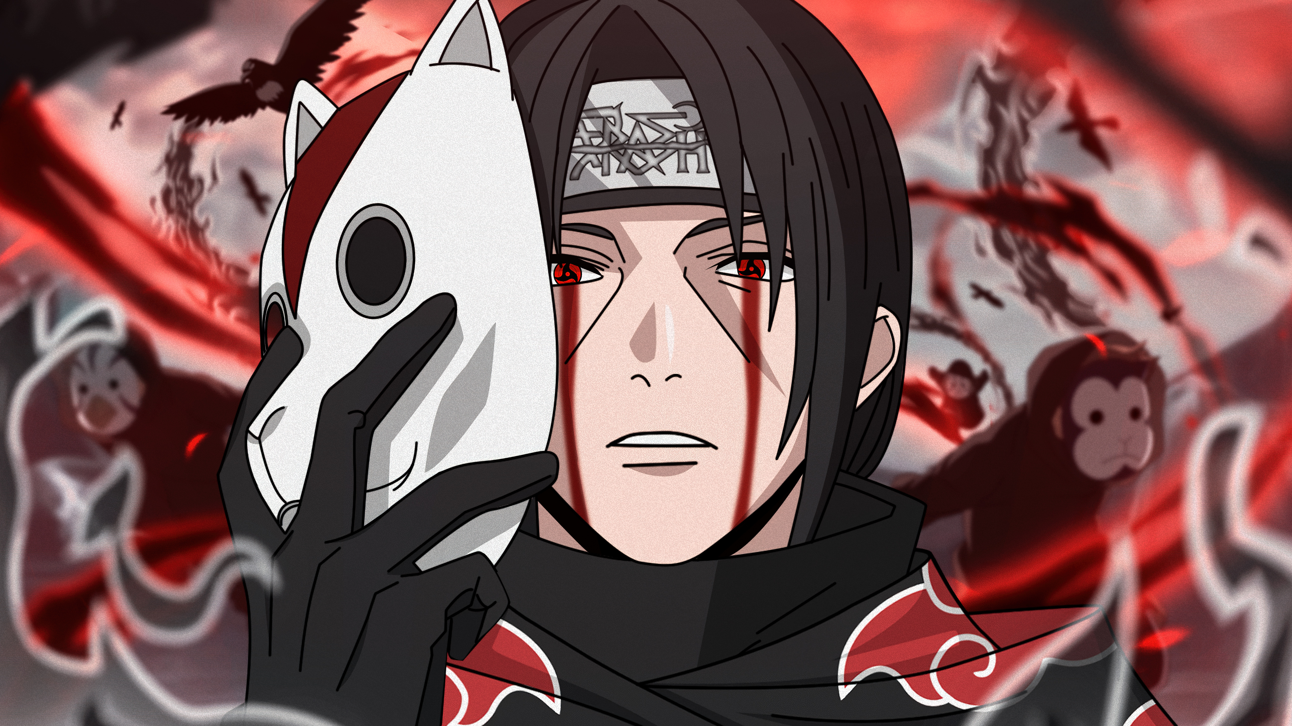 Itachi Uchiha Wallpaper 4K, Mask, Naruto, 5K