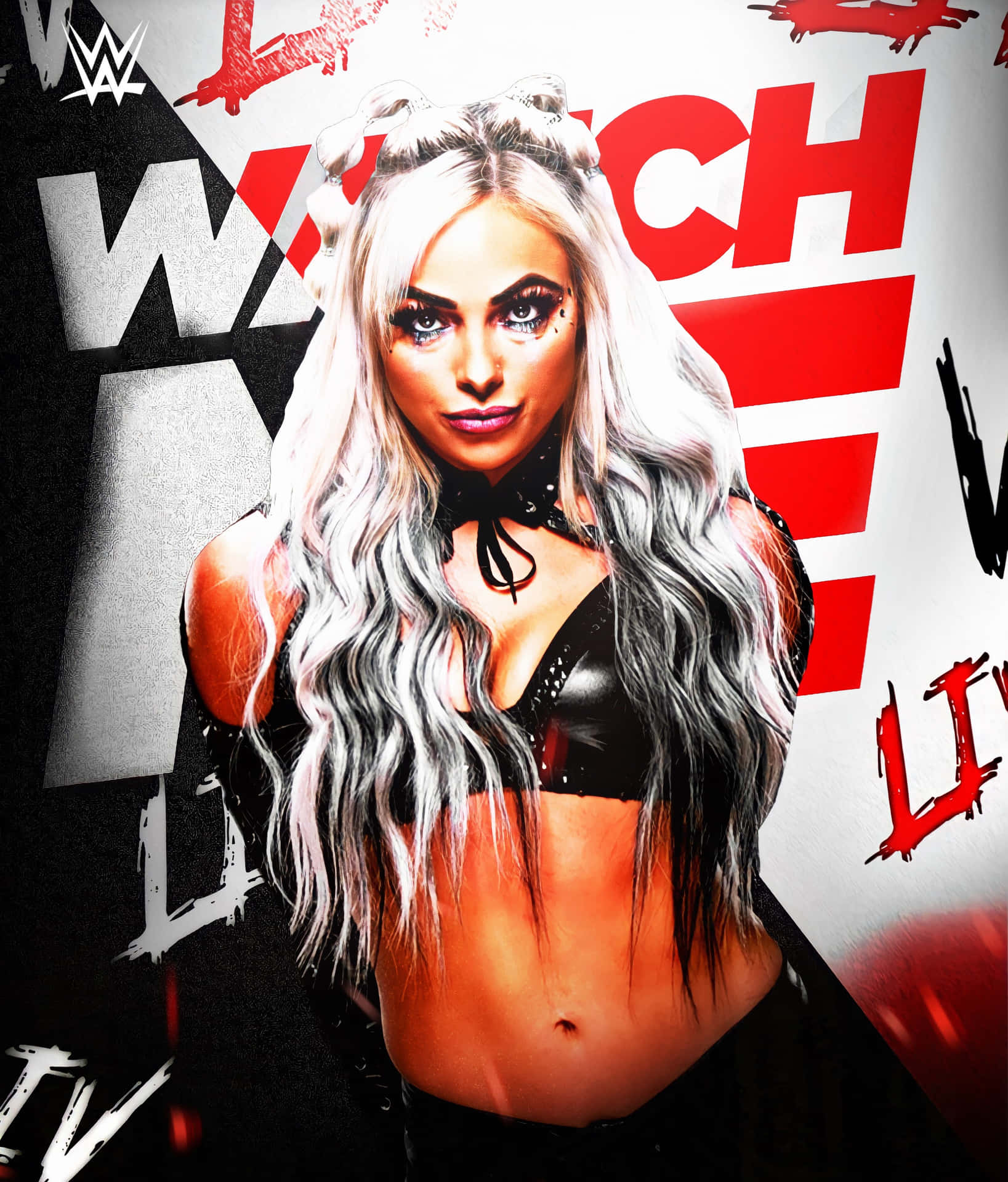 Download Liv Morgan Long White Hair Wallpaper