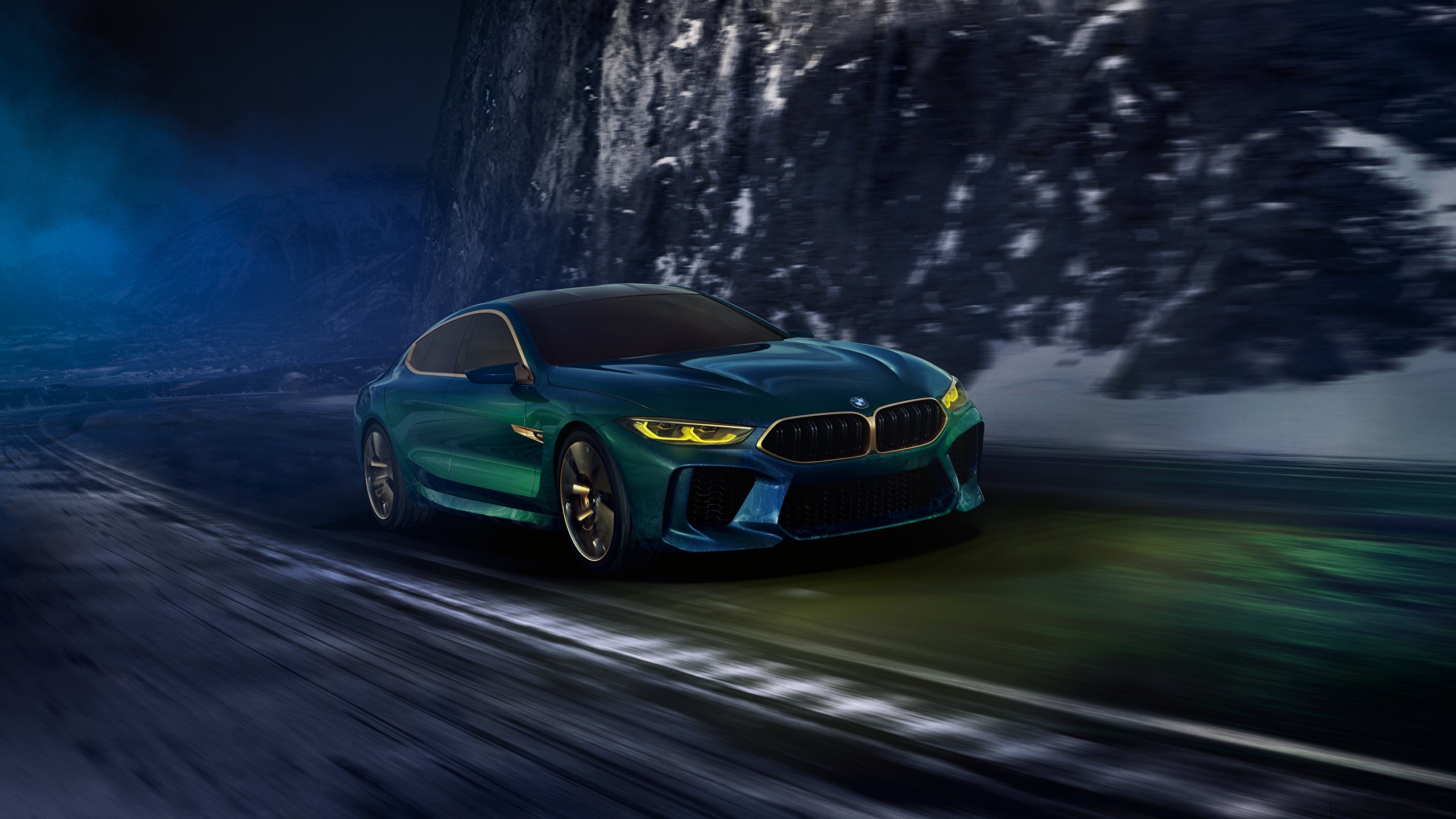 Photos BMW 2018 M8 Gran Coupe Concept riding auto 2560x1440
