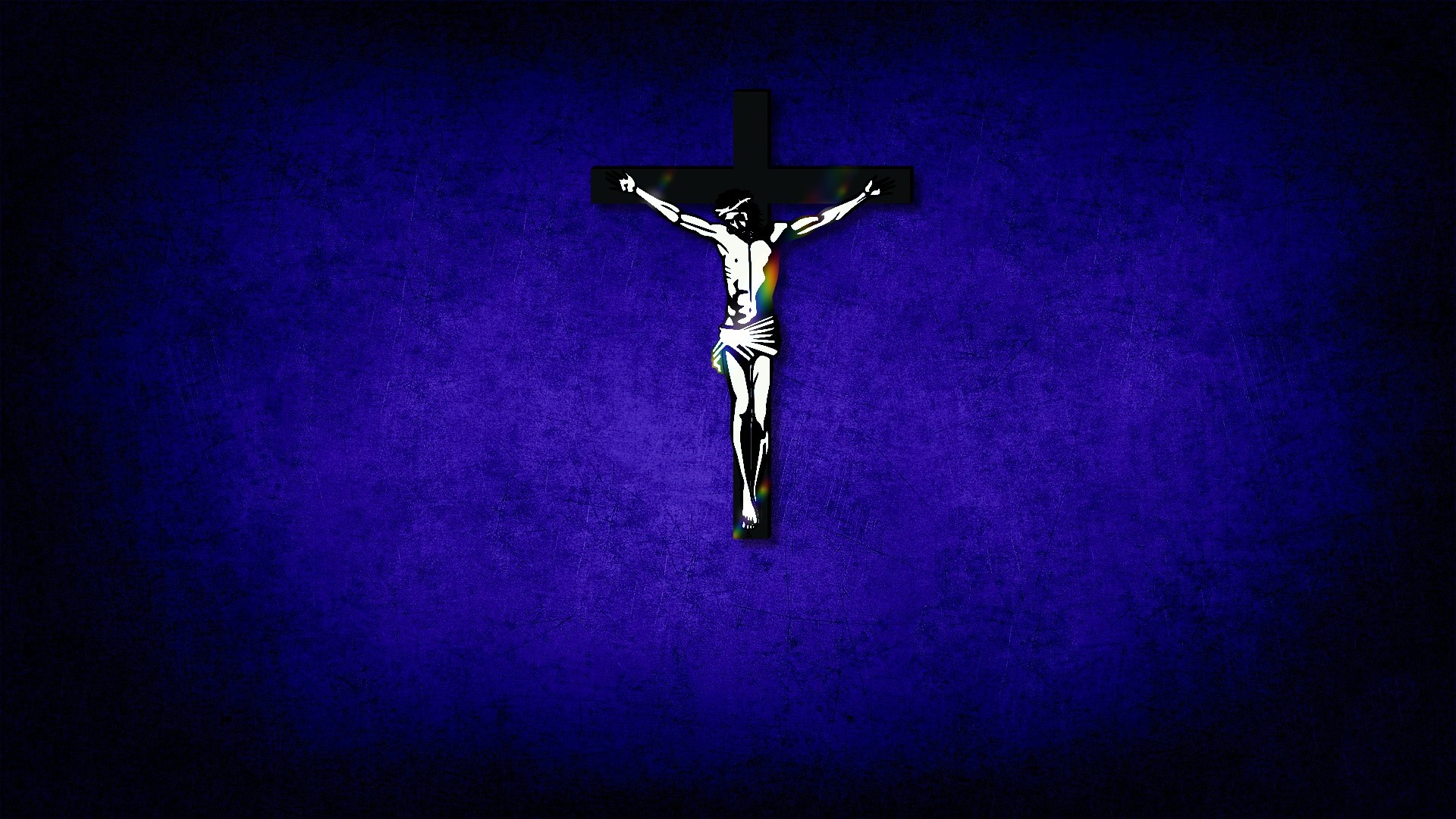 Jesus Christ On Cross With Blue And Black Background HD Jesus Wallpaper