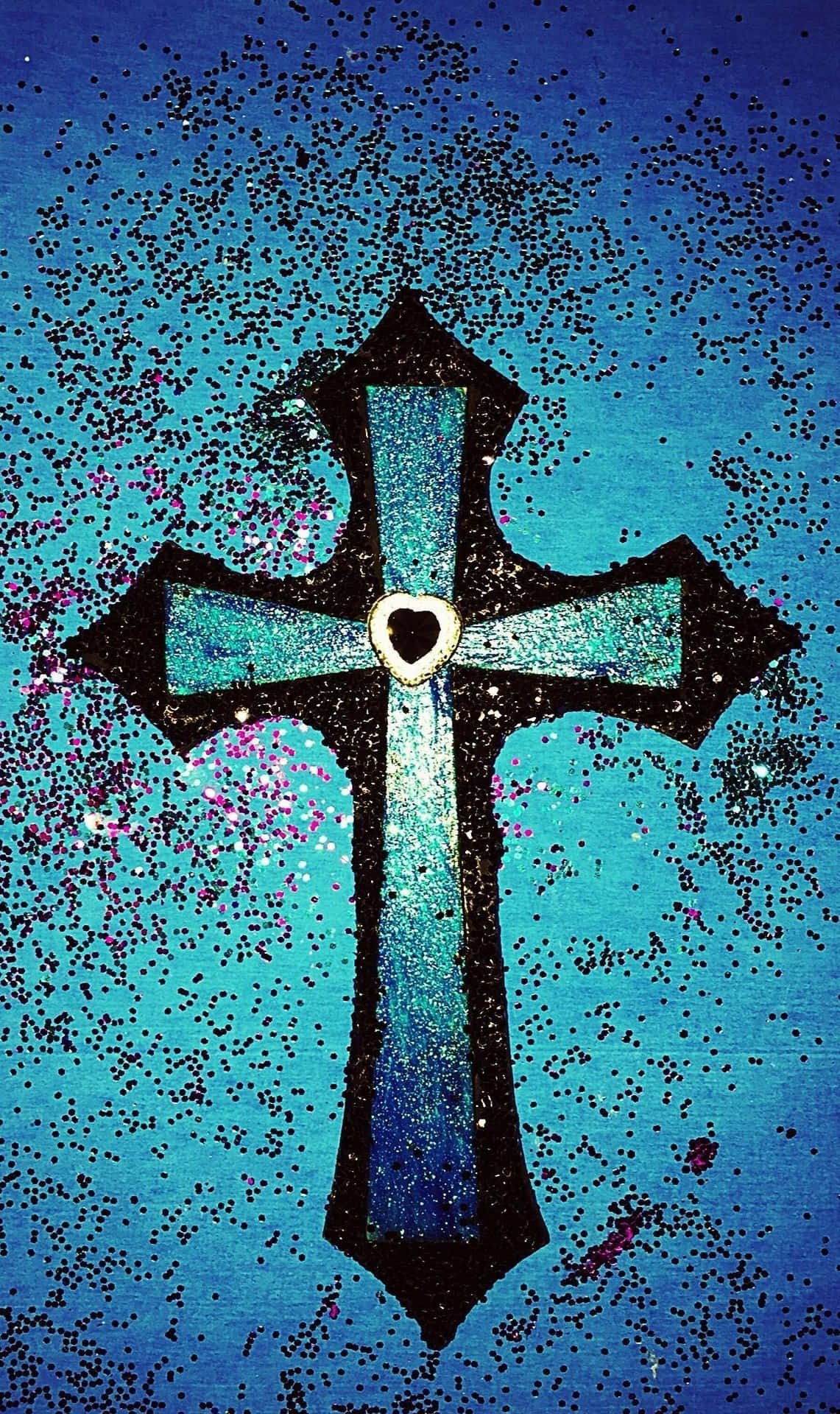 Download Jesus Christ Blue Cross picture