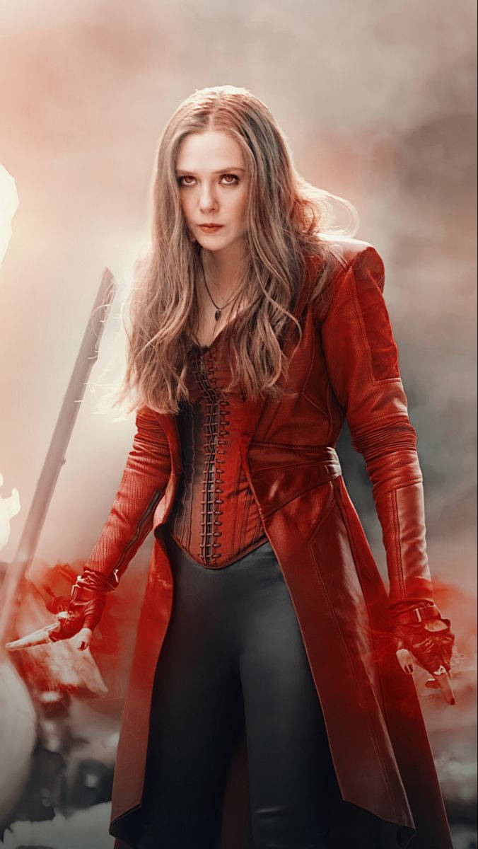 Download Serious Wanda Maximoff Wallpaper