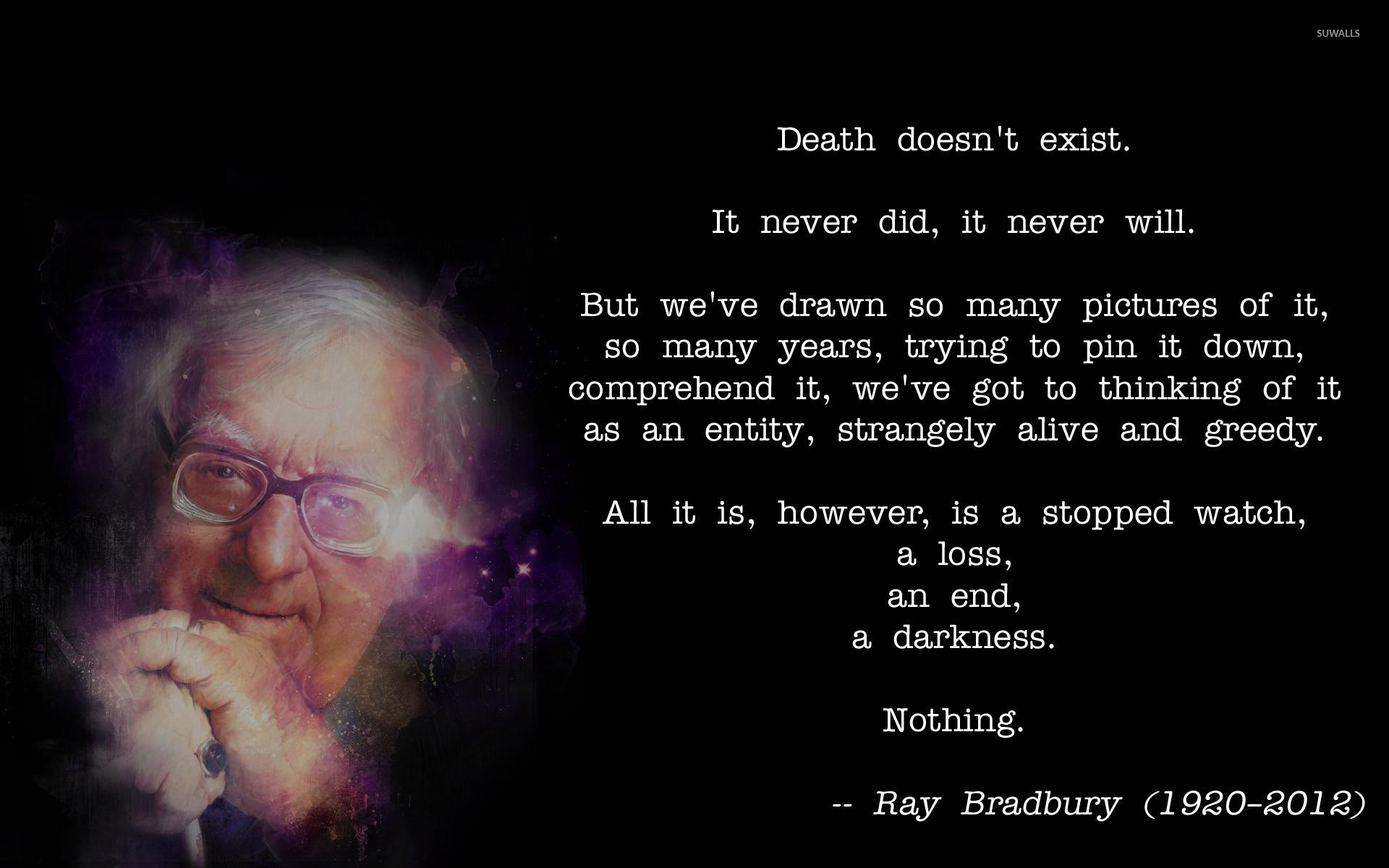 Ray Bradbury about death wallpaper wallpaper