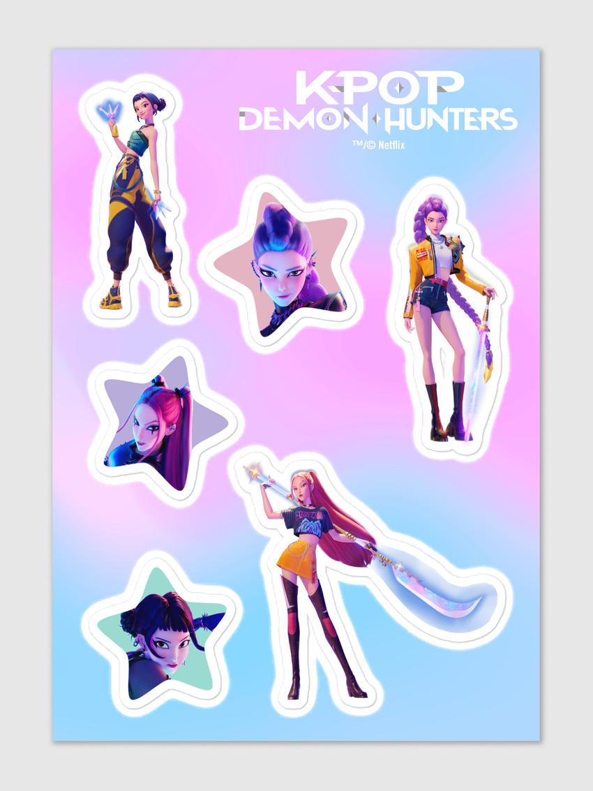 KPop Demon Hunters HUNTR X Sticker Sheet