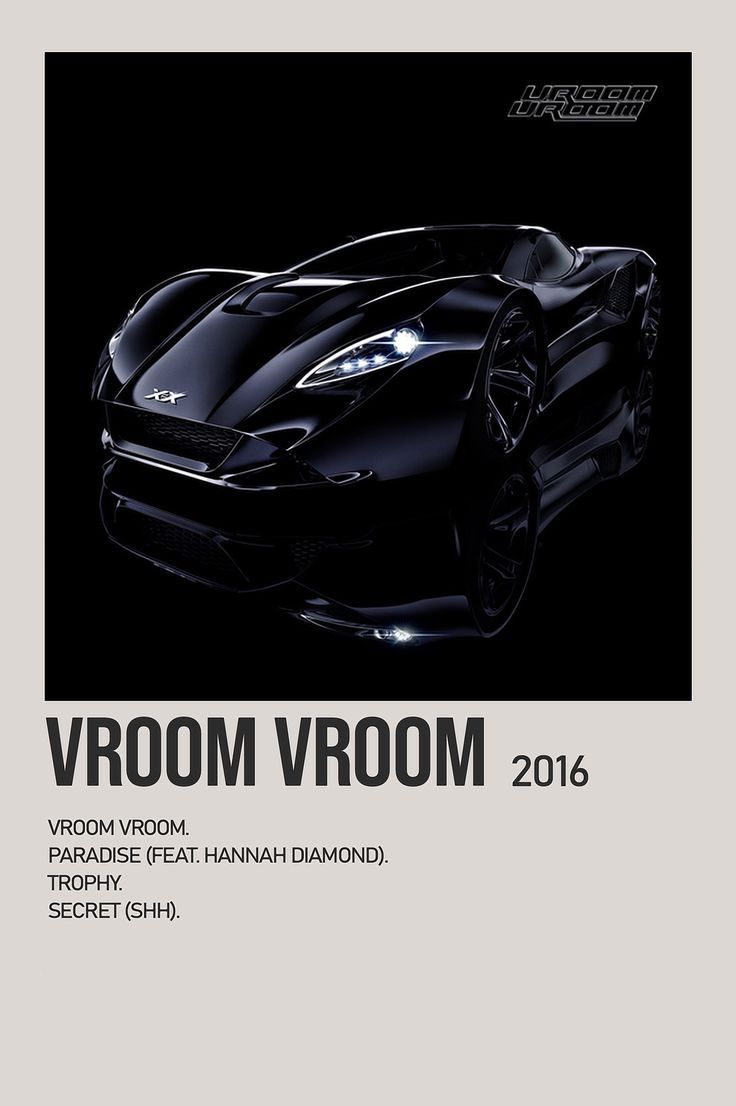 Vroom Vroom By Charli XCX Minimalist Album Poster