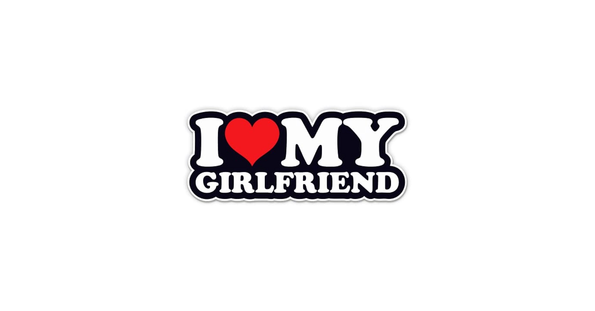 Amazon.com Heart My Girlfriend Sticker Laptop Sticker Vinyl for Car, Phone, Water Bottle Heart Best Ever Cute Decal