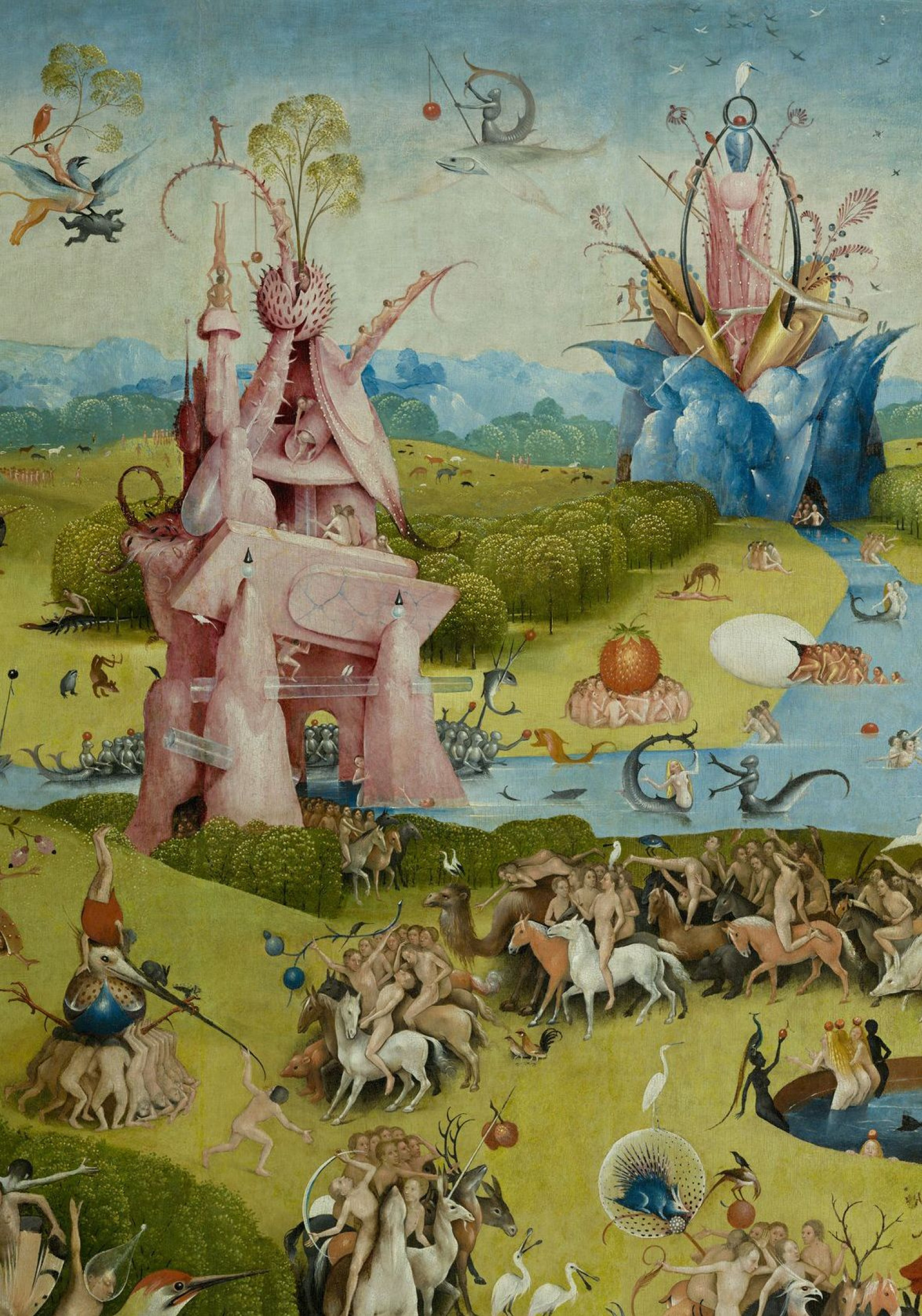 Buy digital version: The garden of earthly delights. The Central part. Fragment by Hieronymus Bosch, Madrid