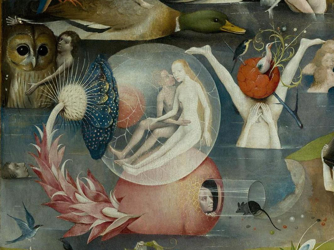 Details from Bosch's Garden of Earthly Delights (ca. 1500)