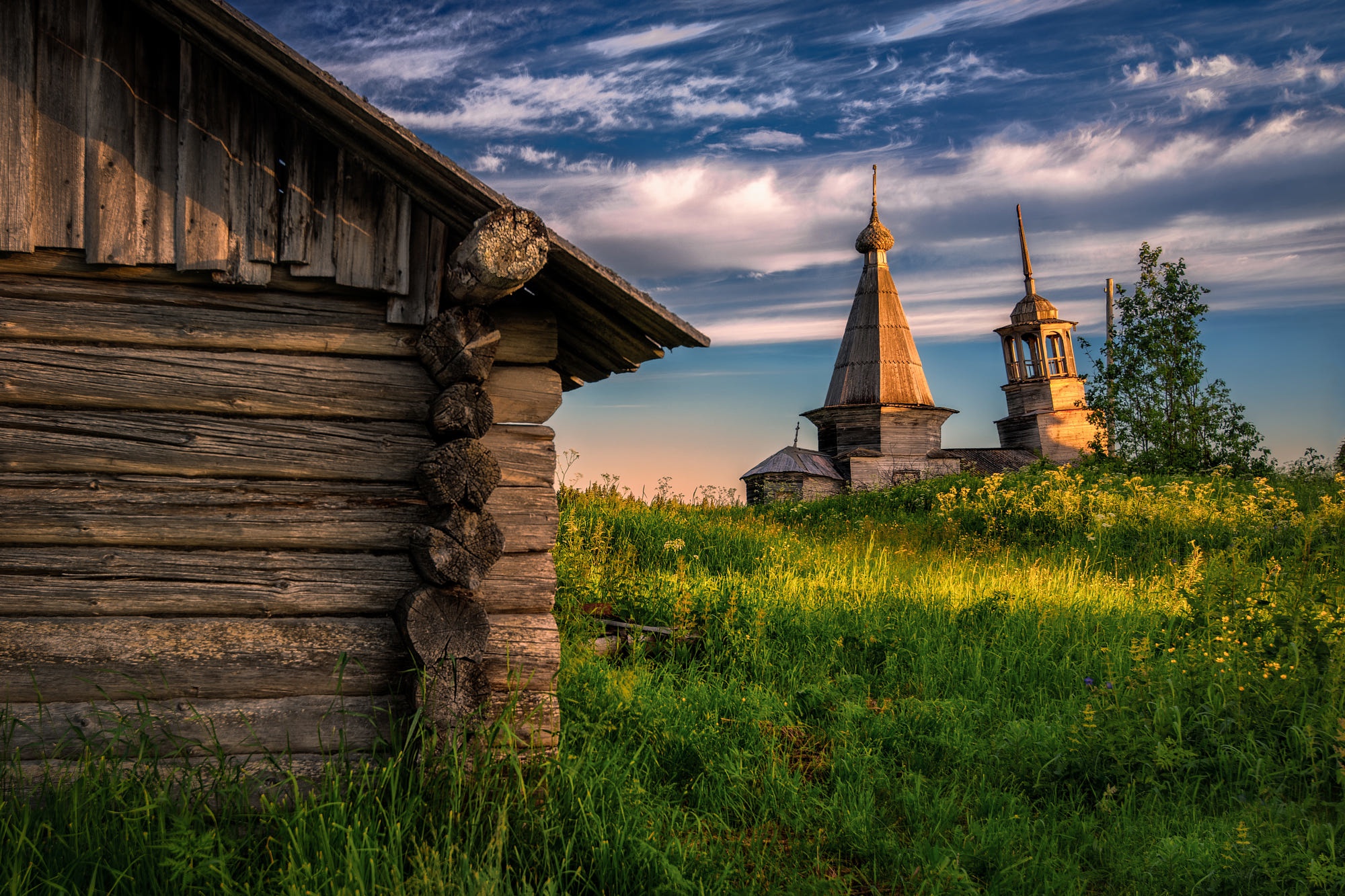 landscape, Russia, Wood, Grass, Sky, Clouds, Nature Wallpaper HD / Desktop and Mobile Background