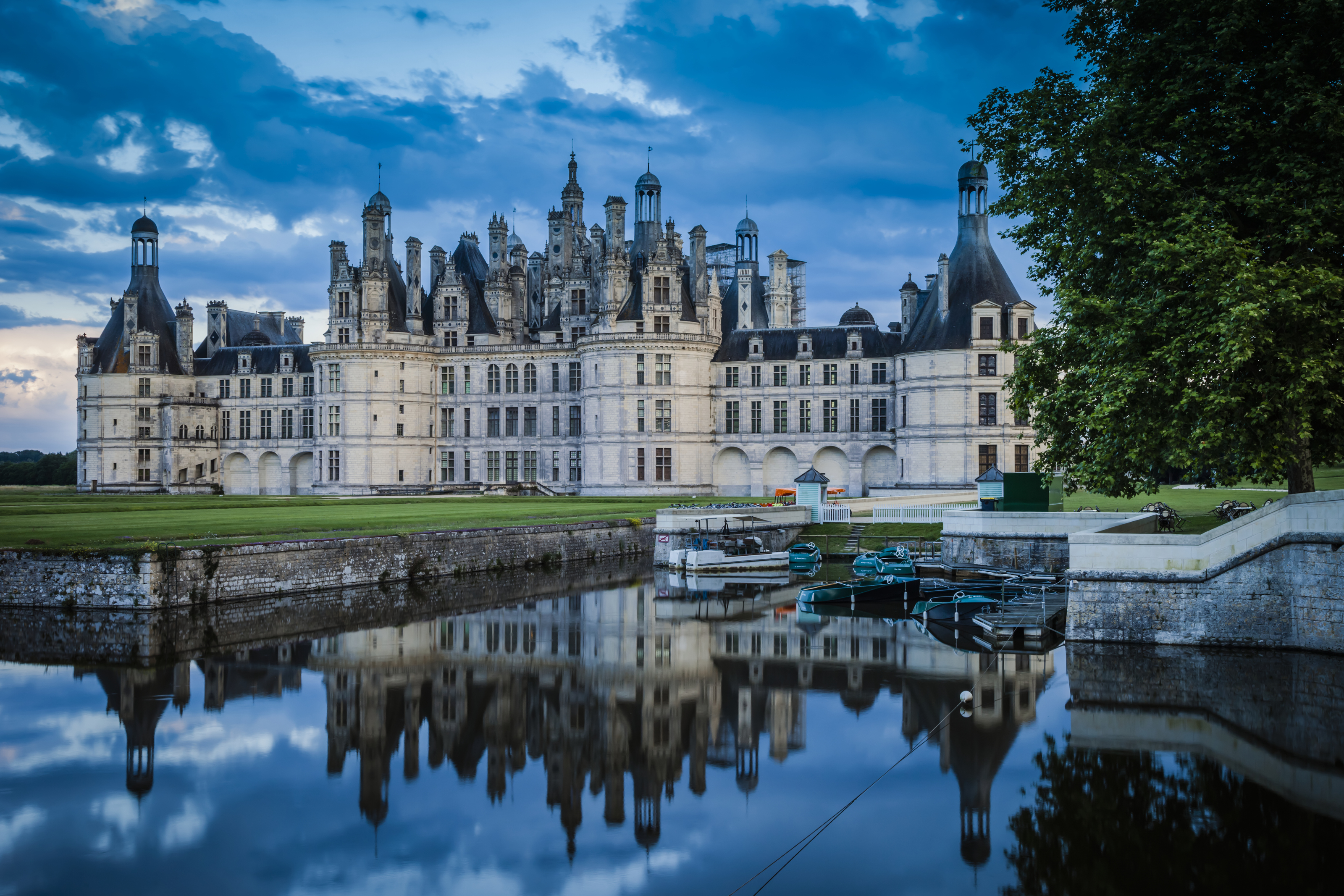 Evening At Chateau Chambord Wall Mural