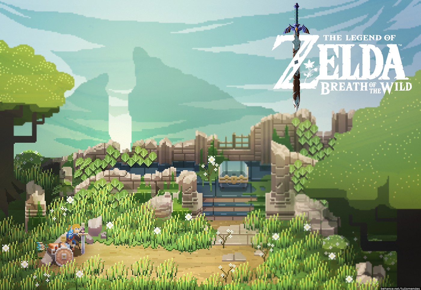 Zelda Breath of the Wild Fanart. Image - Behance