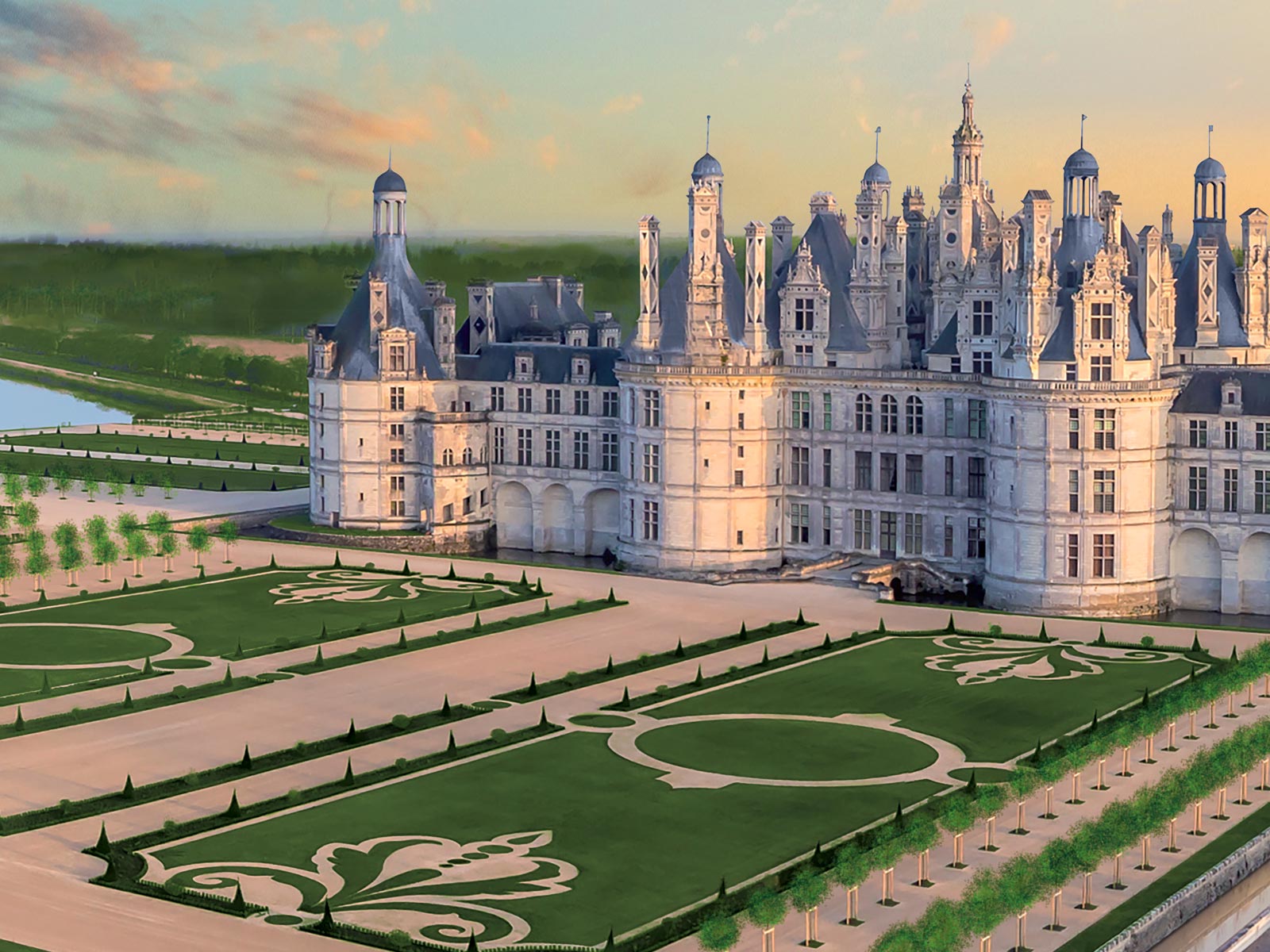Explore every corner of Chambord castle and its french style gardens