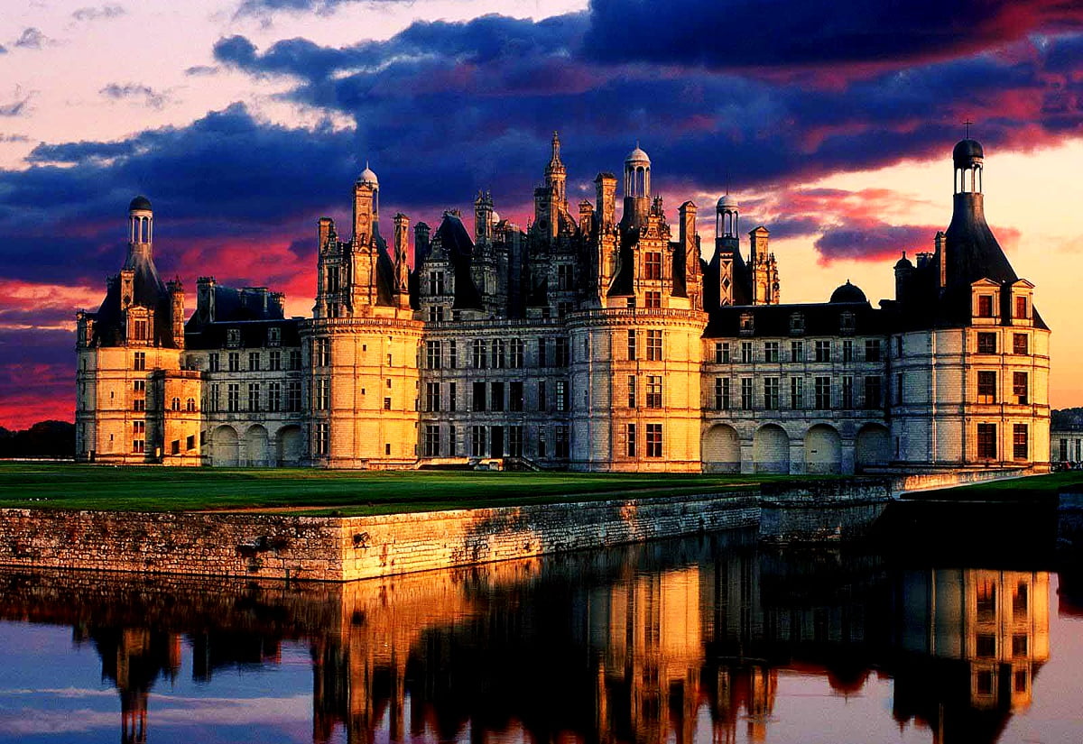 Cool wallpaper Castle, Château De Chambord, Reflection. FREE Download background