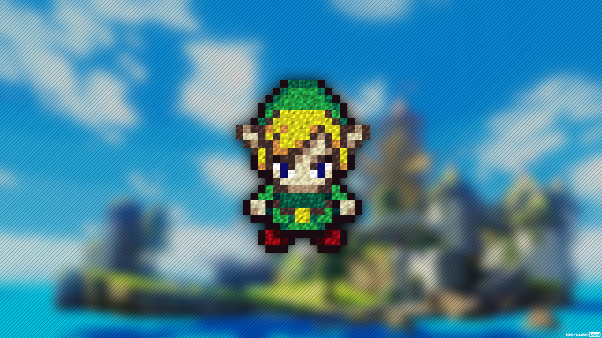 Link, The Legend Of Zelda, Trixel, Pixel Art Wallpaper HD / Desktop and Mobile Background