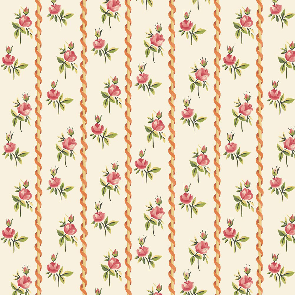 Poles & Roses II Wallpaper, A4 Sample, Chambord II