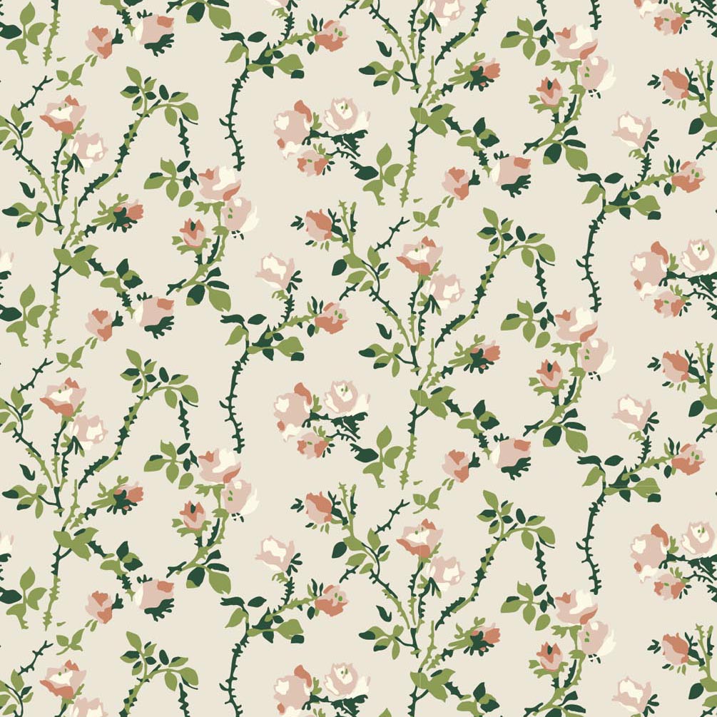 Rose Thorns Garden Floral Wallpaper