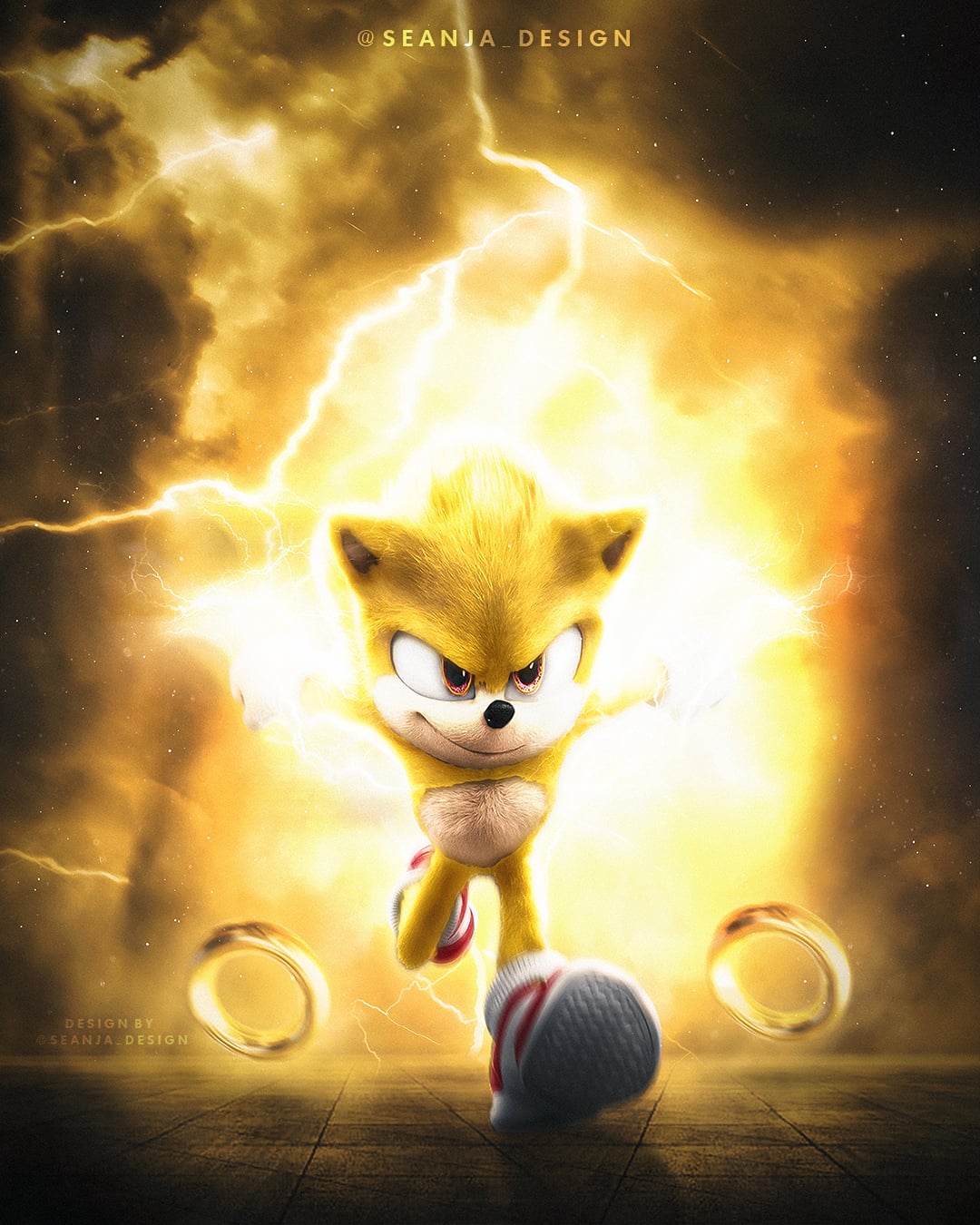 Super Sonic Poster Art // Photohop