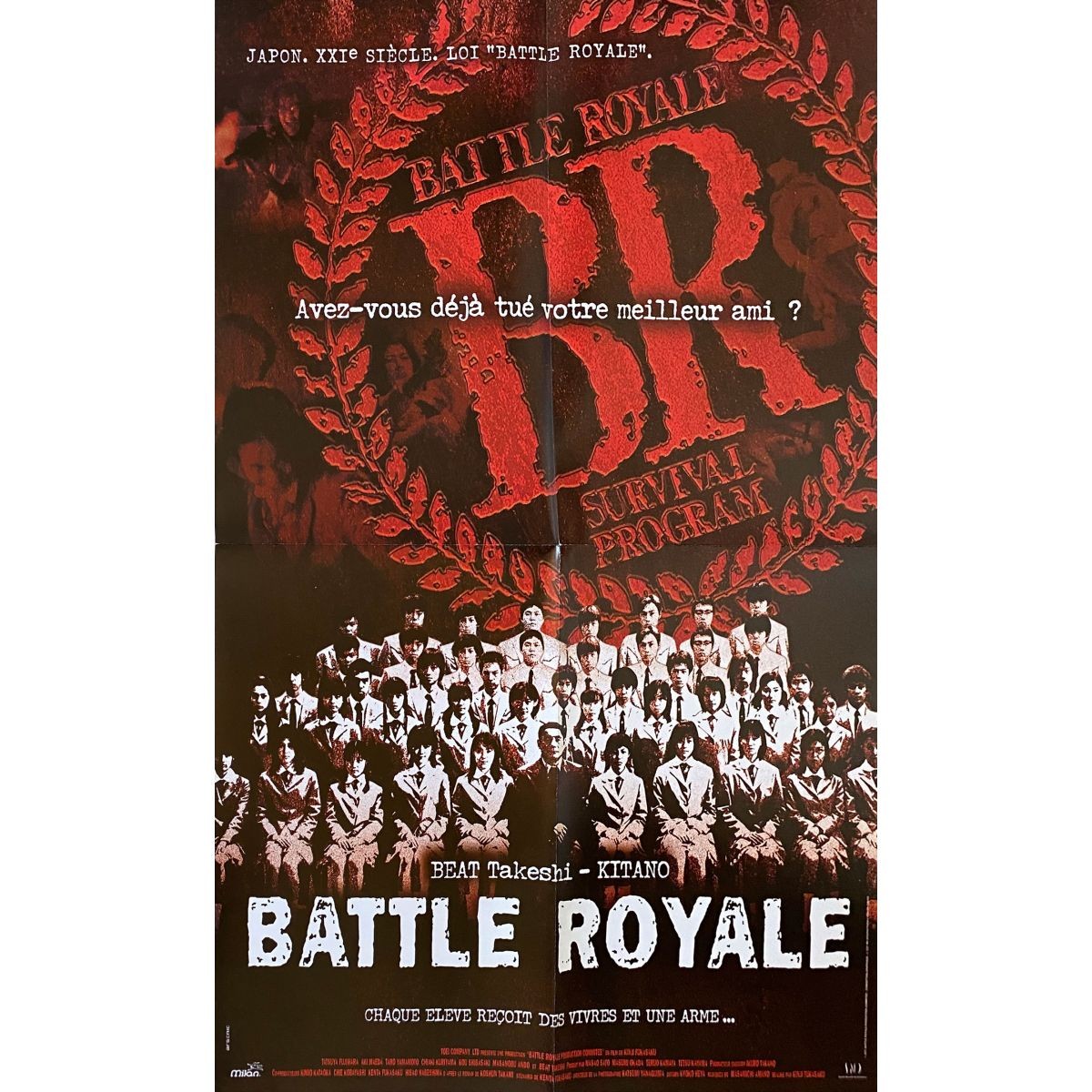 BATTLE ROYALE Movie Poster in. Fukasaku, Takeshi Kitano