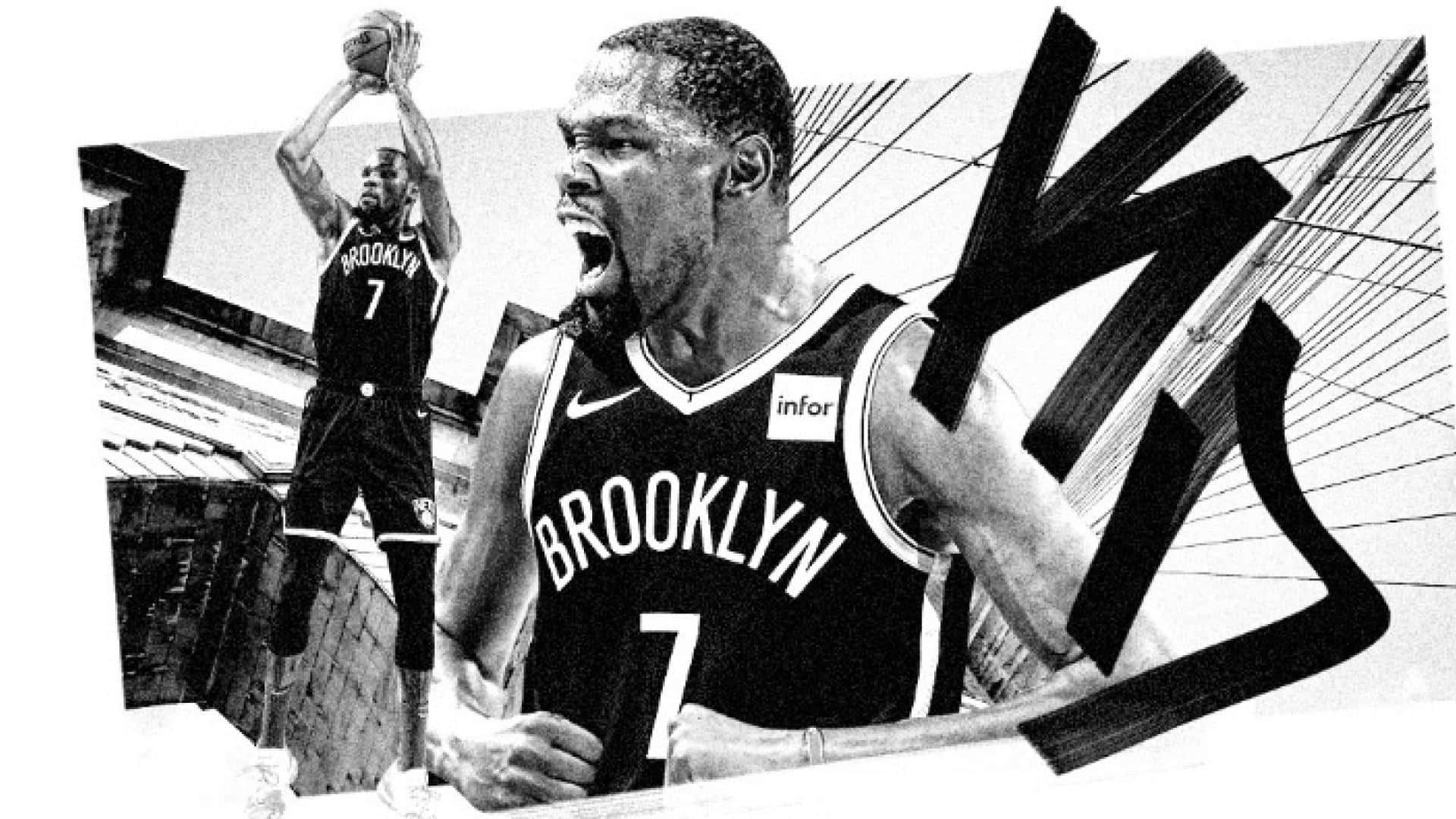 Download Kevin Durant Nets Edit Wallpaper