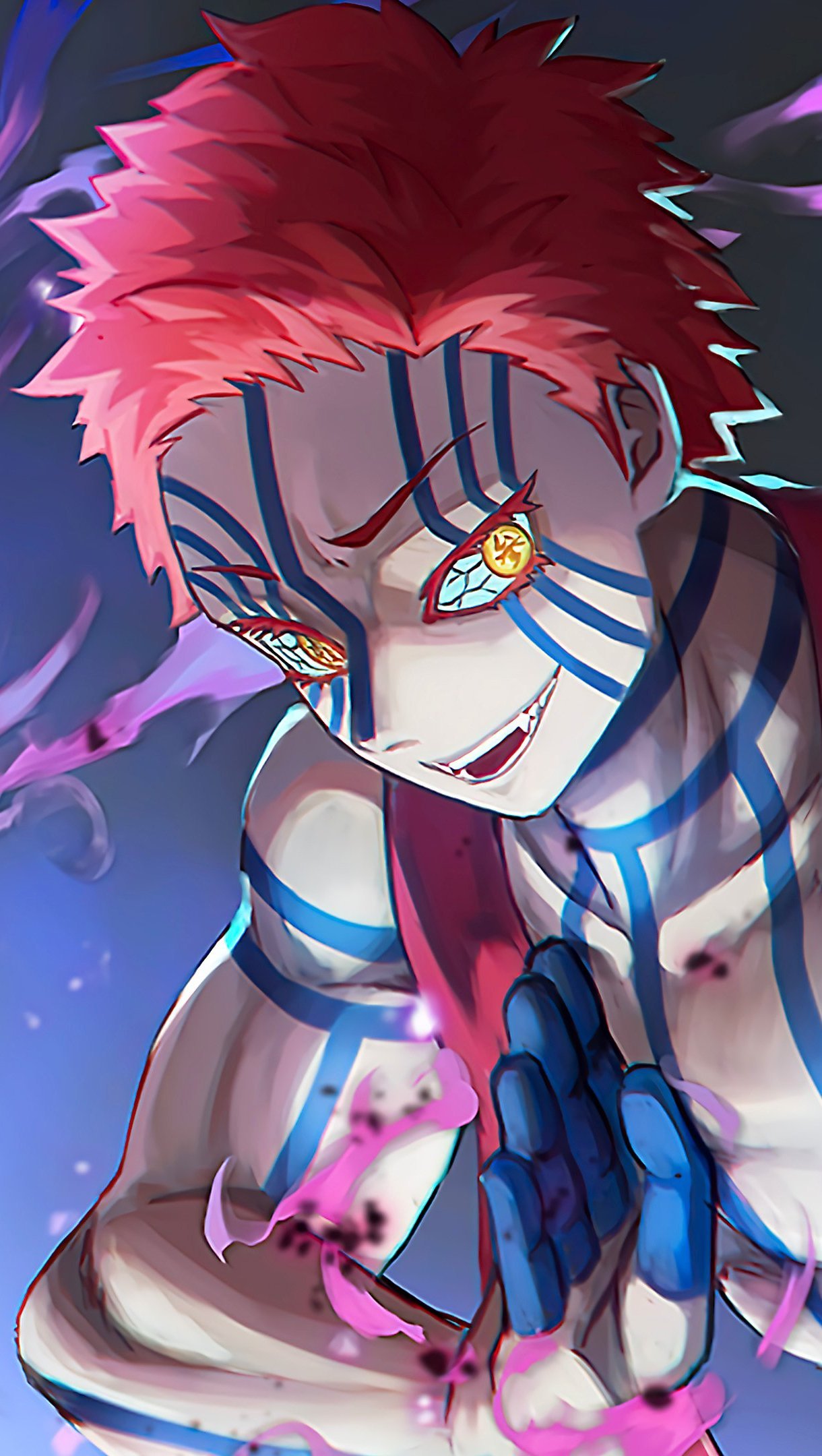 Akaza from Demon Slayer Anime Wallpaper 4k for iPhone and Mobile Phone