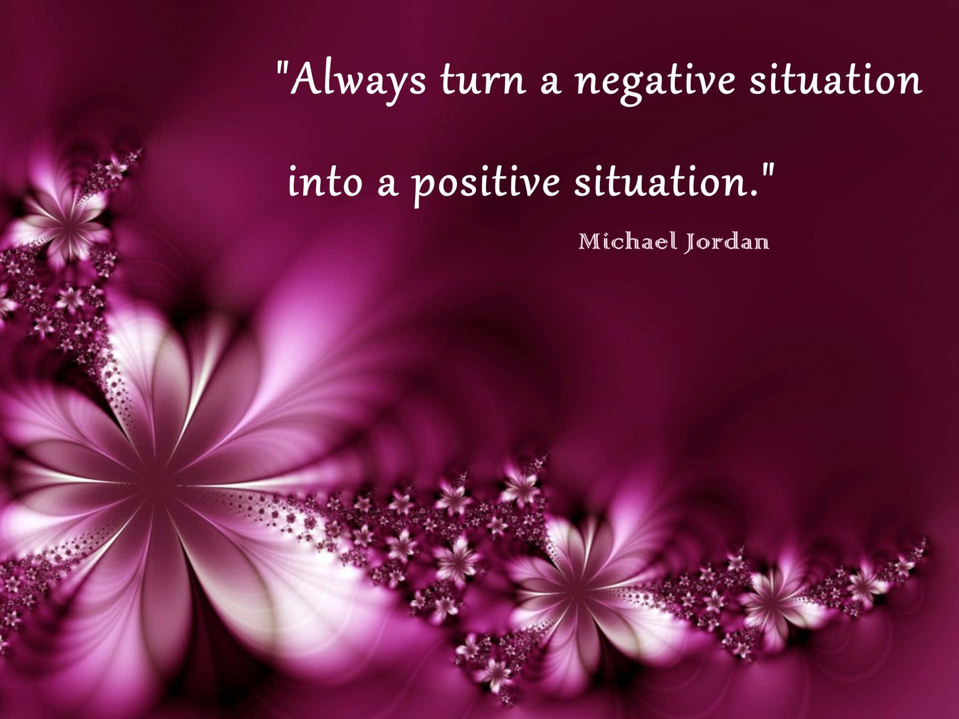 Download Blooming Spring Garden With Inspirational Quote Wallpaper