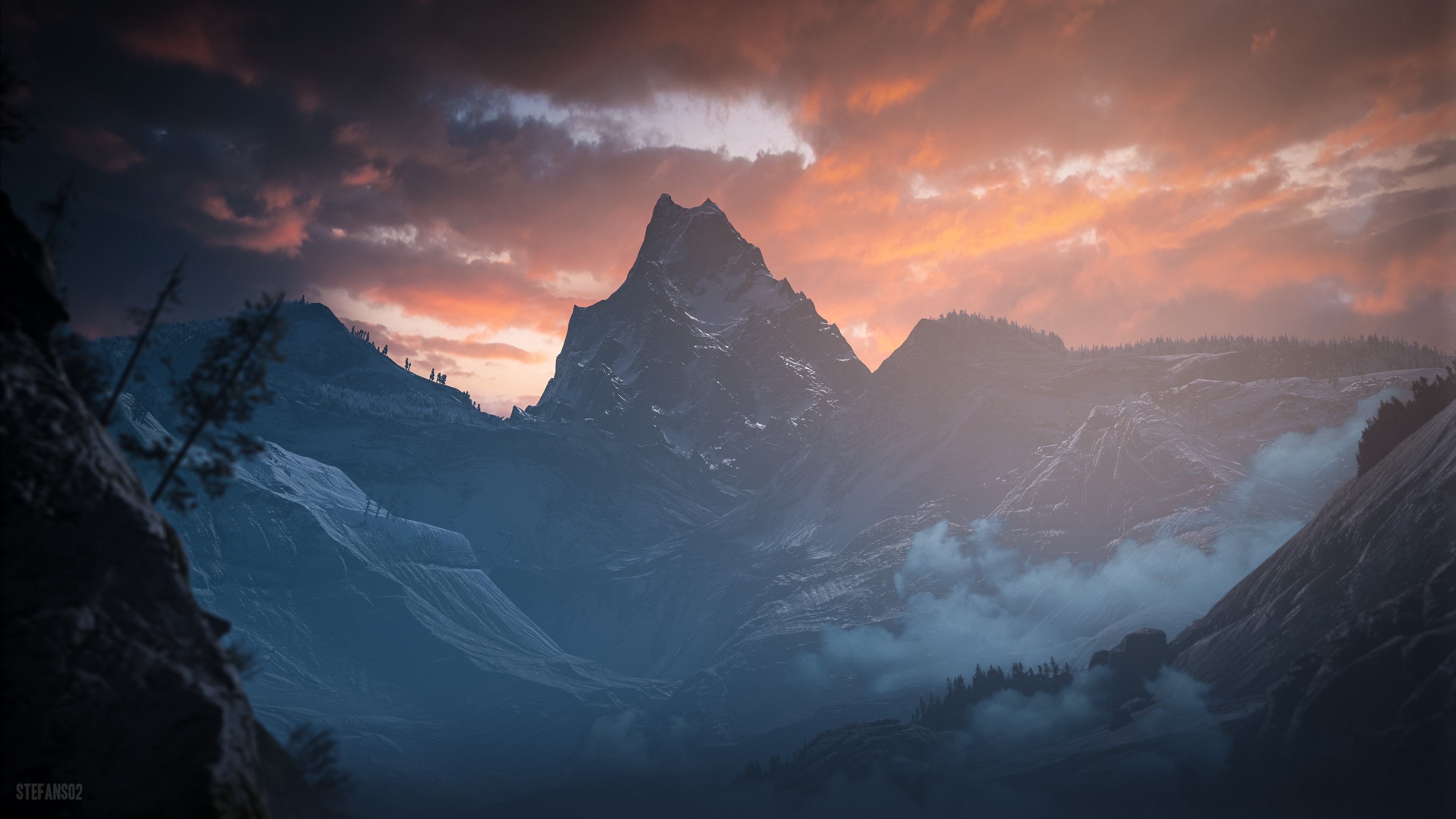 God of War 2018: Epic 4K Ultra HD Mountain Landscape Wallpaper