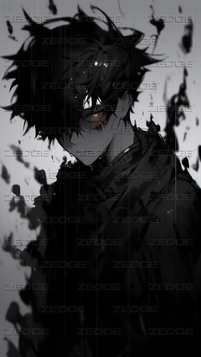 Black Anime Boy wallpaper
