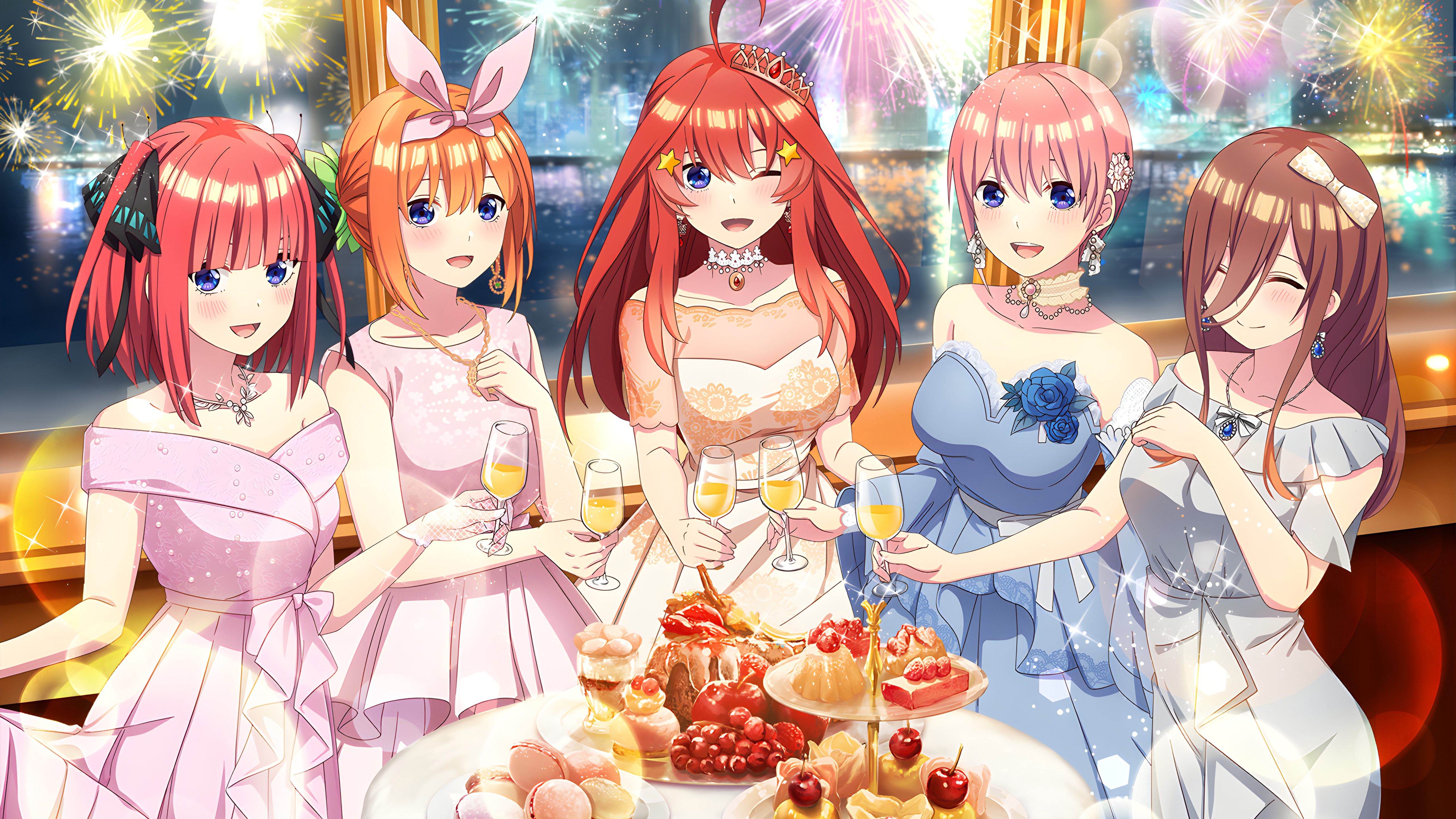 Ichika Nakano Nino Nakano Miku Nakano Yotsuba Nakano Itsuki Nakano 4K 5K HD The Quintessential Quintuplets Wallpaper