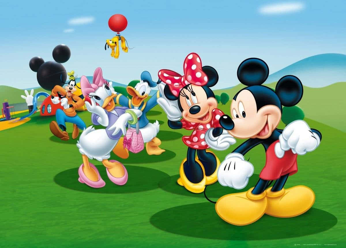 Download Enjoy A Fun Filled Day At Mickey Mouse Home Wallpaper