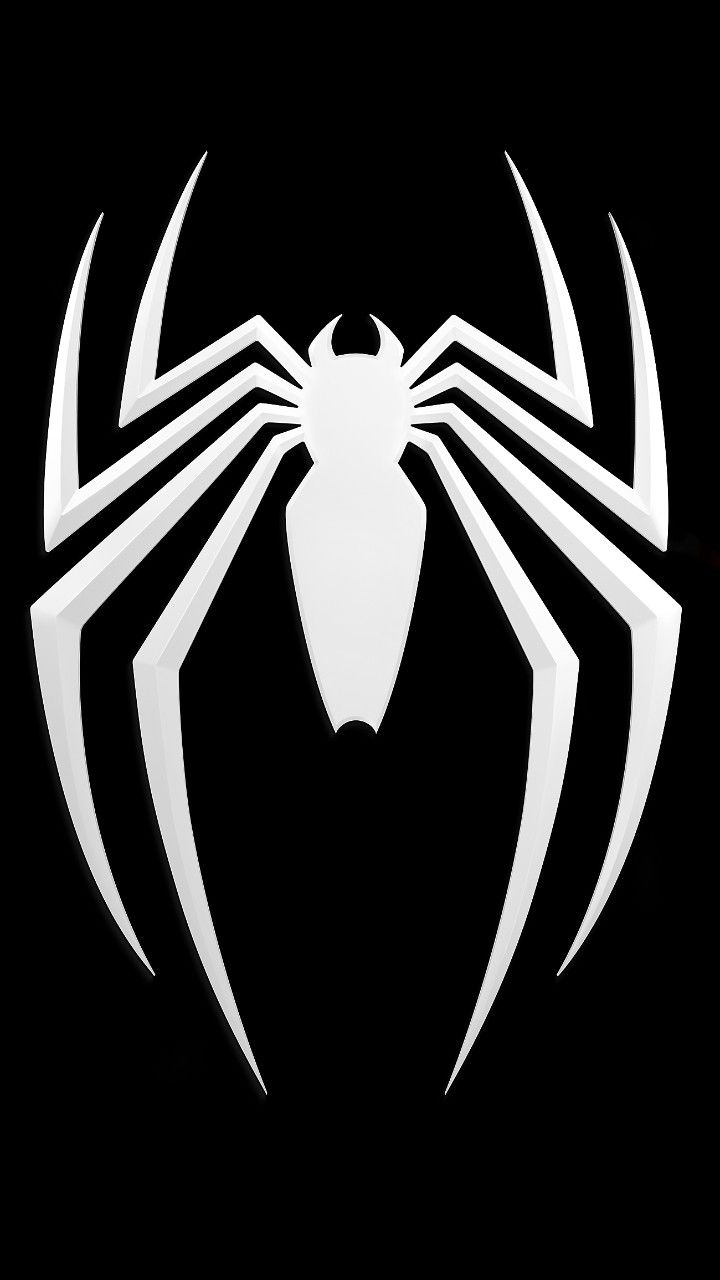 Marvel's Spiderman black logo wallpaper
