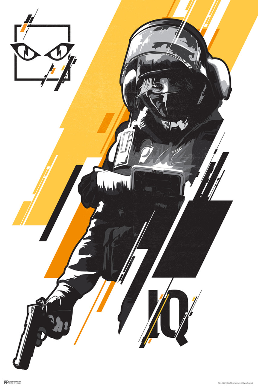 Rainbow Six Siege Merchandise IQ Character Video Game Video Gaming Gamer R6 Siege Tom Clancy Rainbow Six Seige Wall Art Cool Wall Art Print Poster 12x18