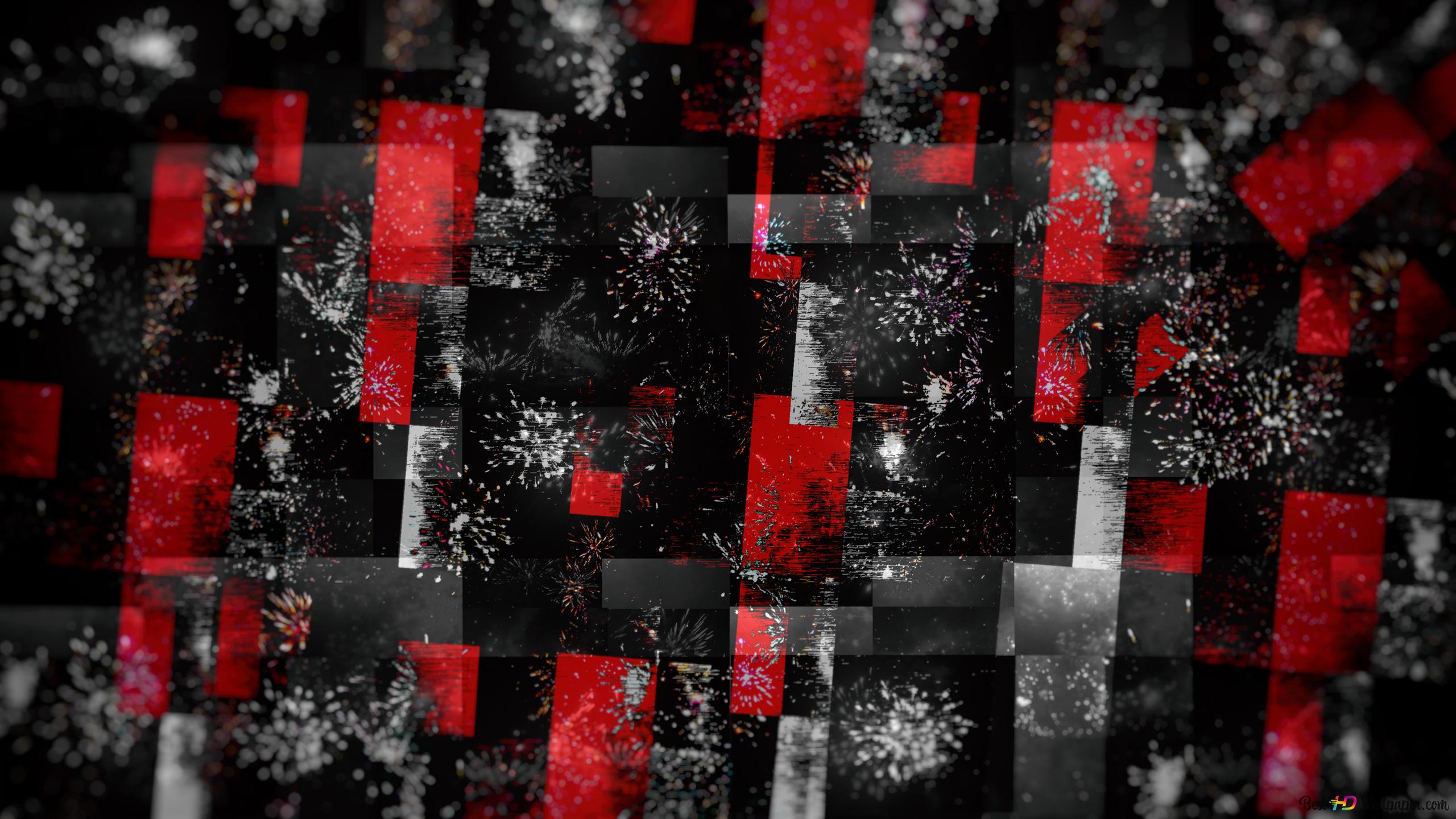 Red & black abstract 4K wallpaper download