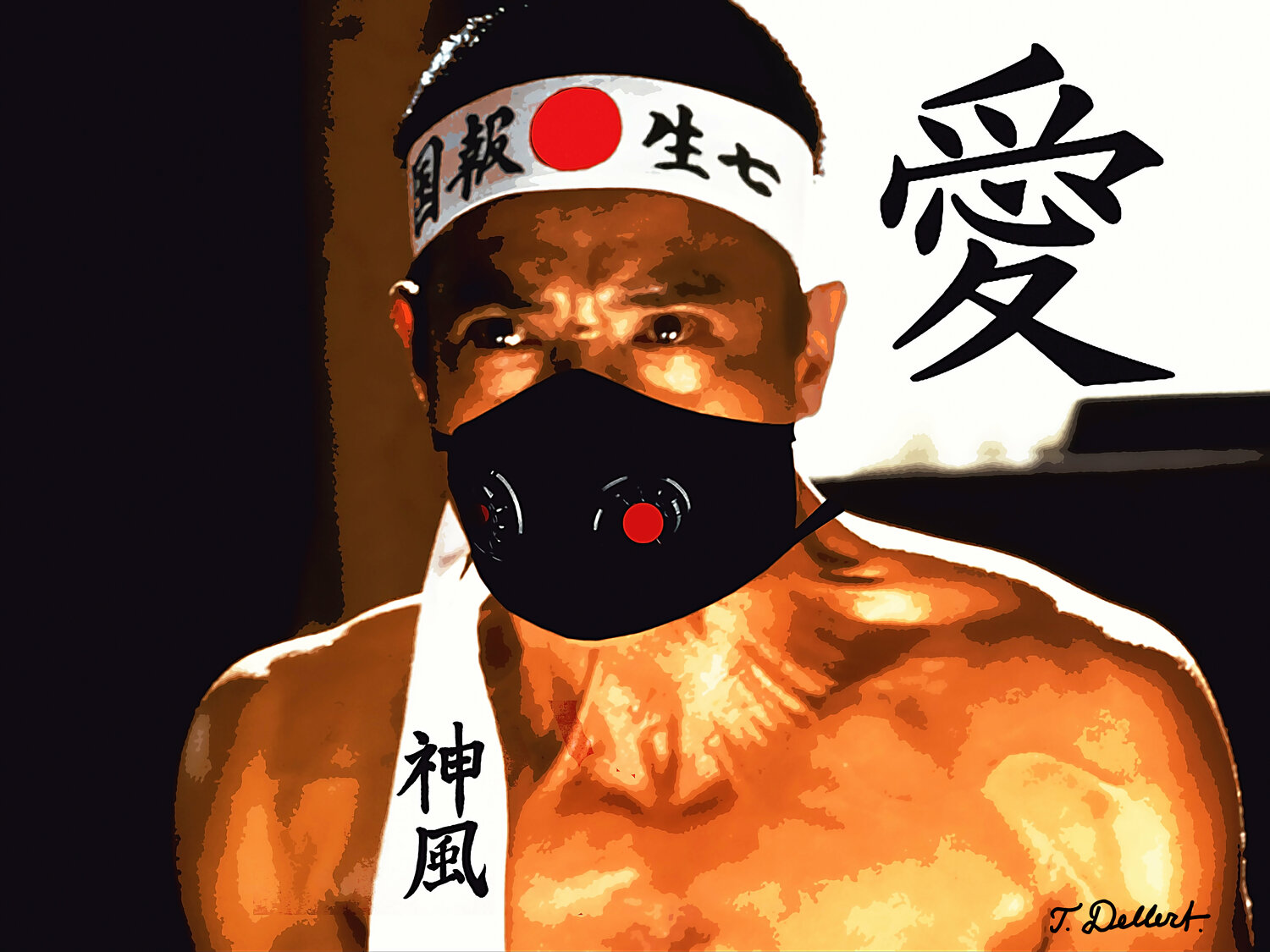 Yukio Mishima Dellertée print on Paper