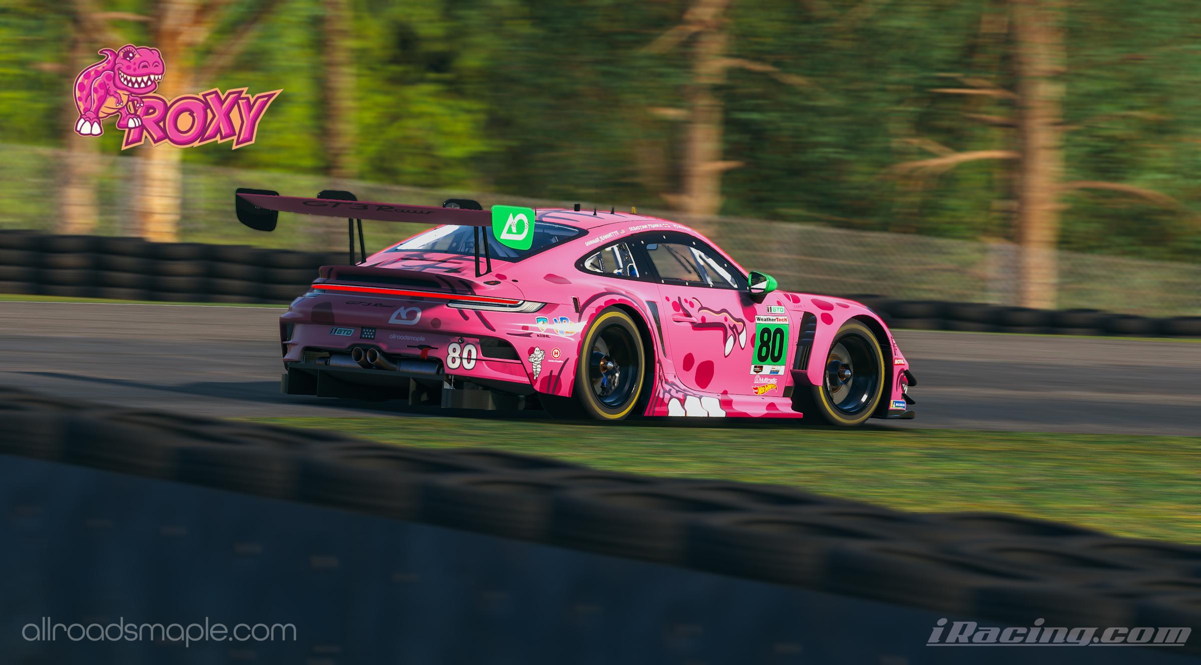 AO Racing 992 GT3 Rawr Roxy with Sponsors
