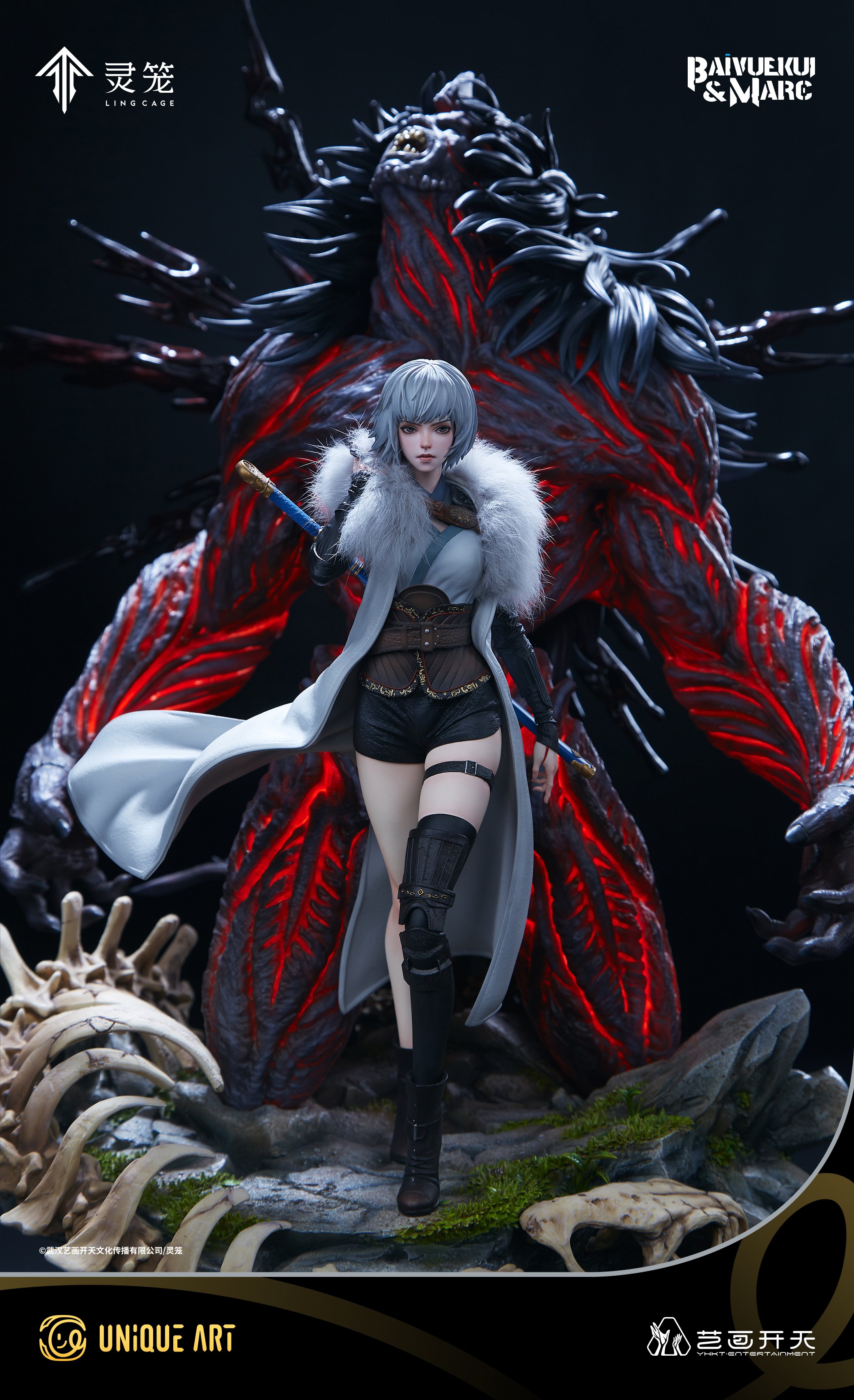 UNiQUE ART ART 'Ling Cage' Official Collectible Statue Of Bai Yuekui And Mark, Along With The Solo Version Of Bai Yuekui, Will Officially Open For Pre Orders Today At 17:00!