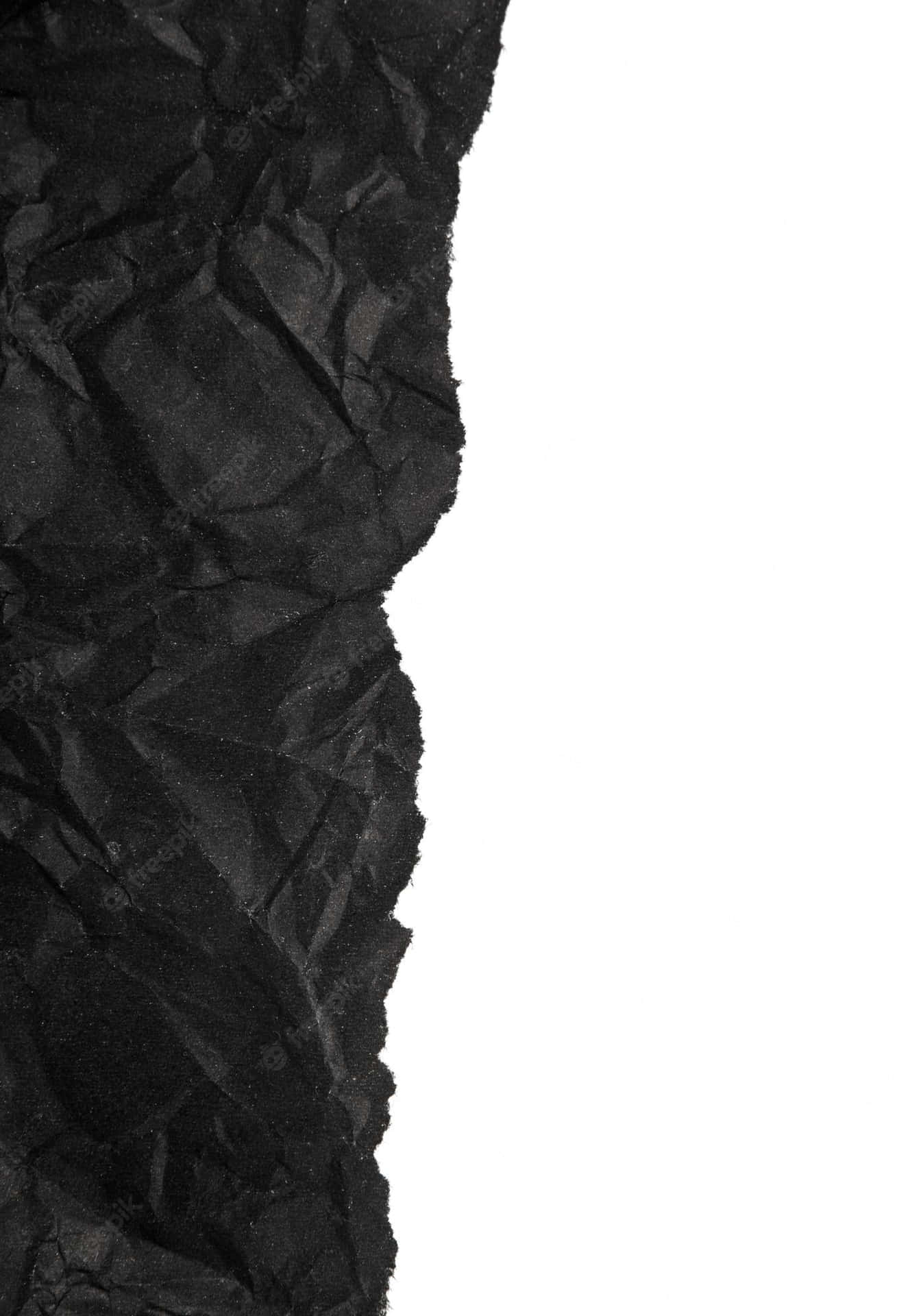 Download Vertical Black Crumpled Torn Paper Wallpaper