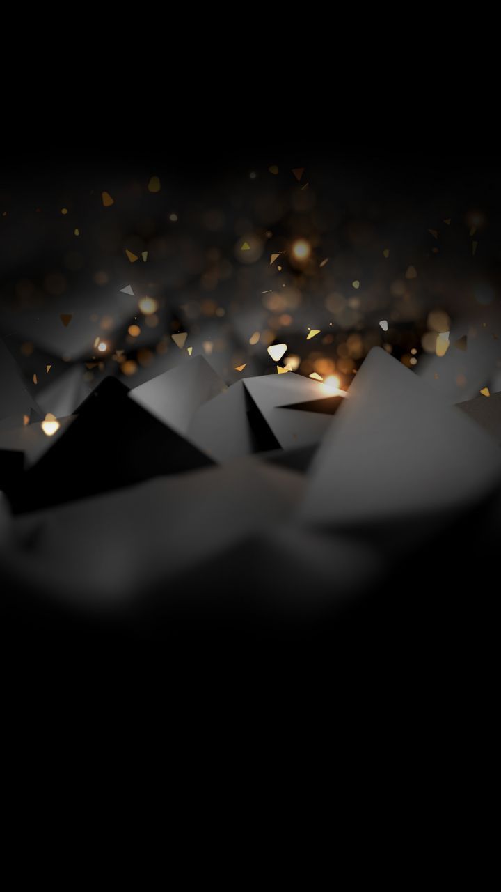 Abstract Black and White Phone Wallpaper with Gold Glitter