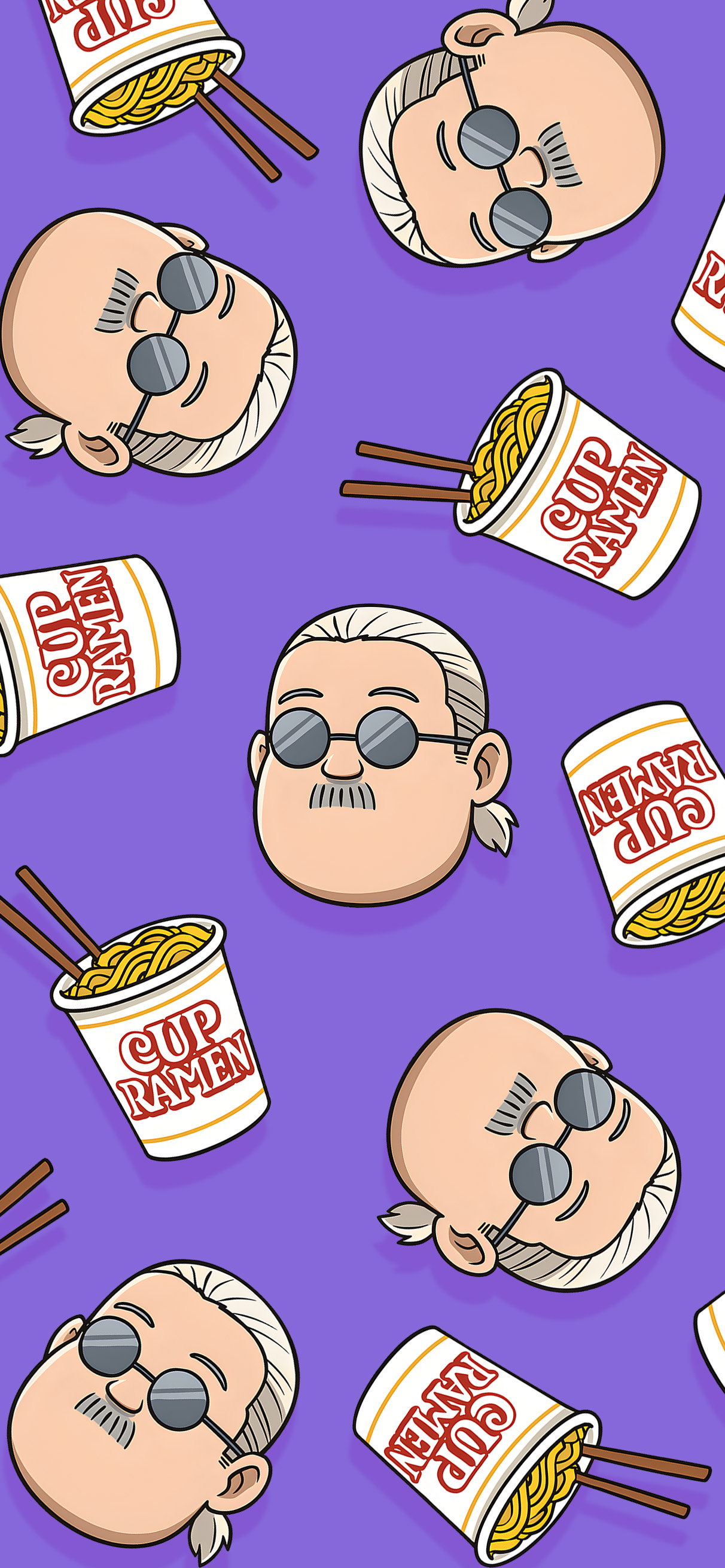 Sakamoto Days Taro & Ramen Cup Wallpaper